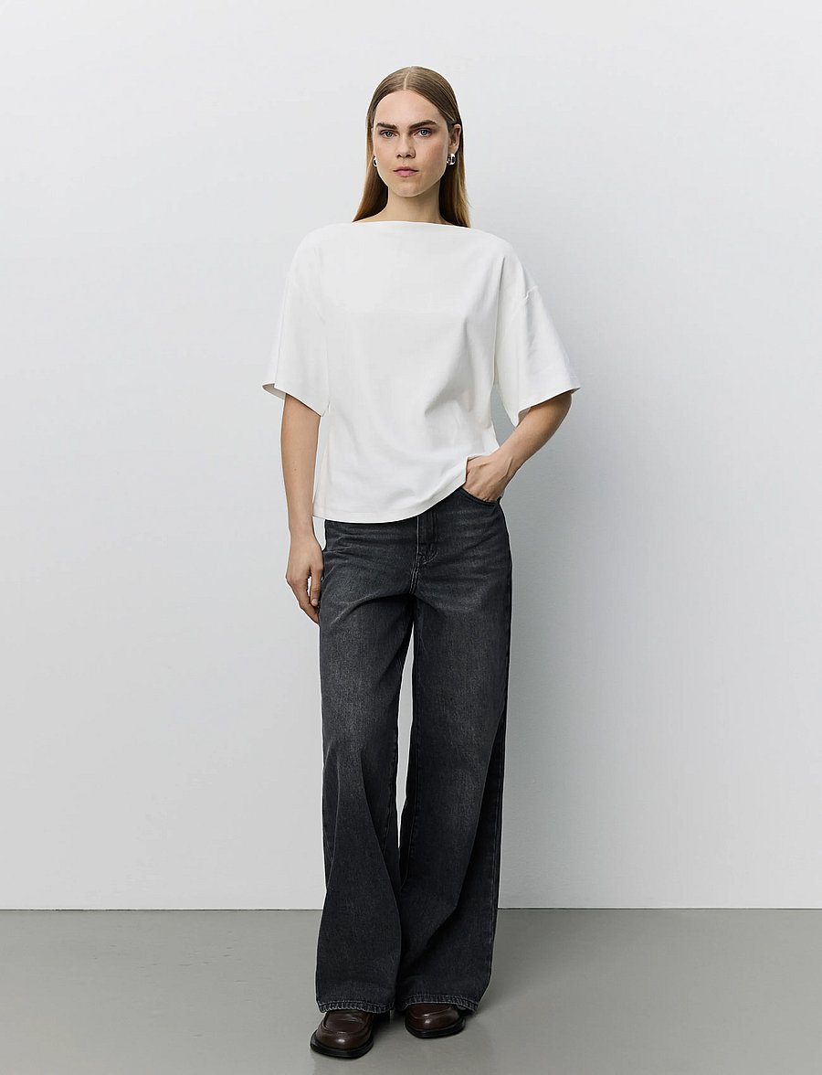 Sofie Schnoor - TEASW BOATNECK T-SHIRT - t-shirts - off white - 4