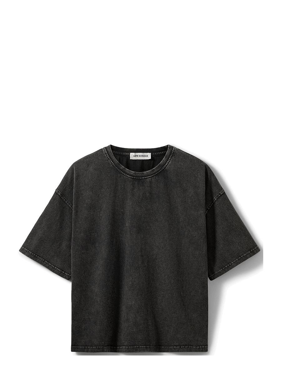 Sofie Schnoor - VERASW BOXY T-SHIRT - t-shirts - washed black - 1