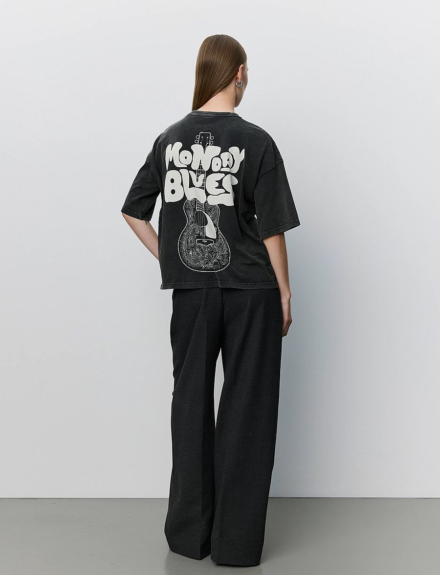 Sofie Schnoor - VERASW BOXY T-SHIRT - t-shirts - washed black - 4