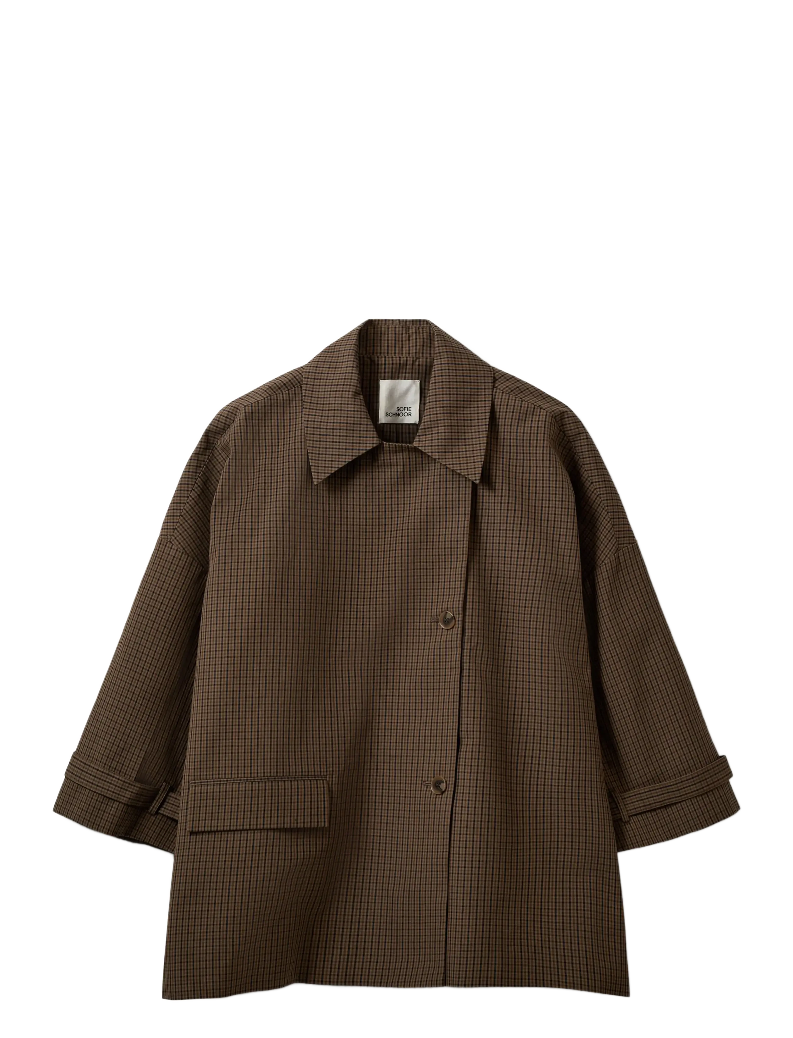 Sofie Schnoor - SELINASW OVERSIZED COAT - leichte mäntel - brown check - 1