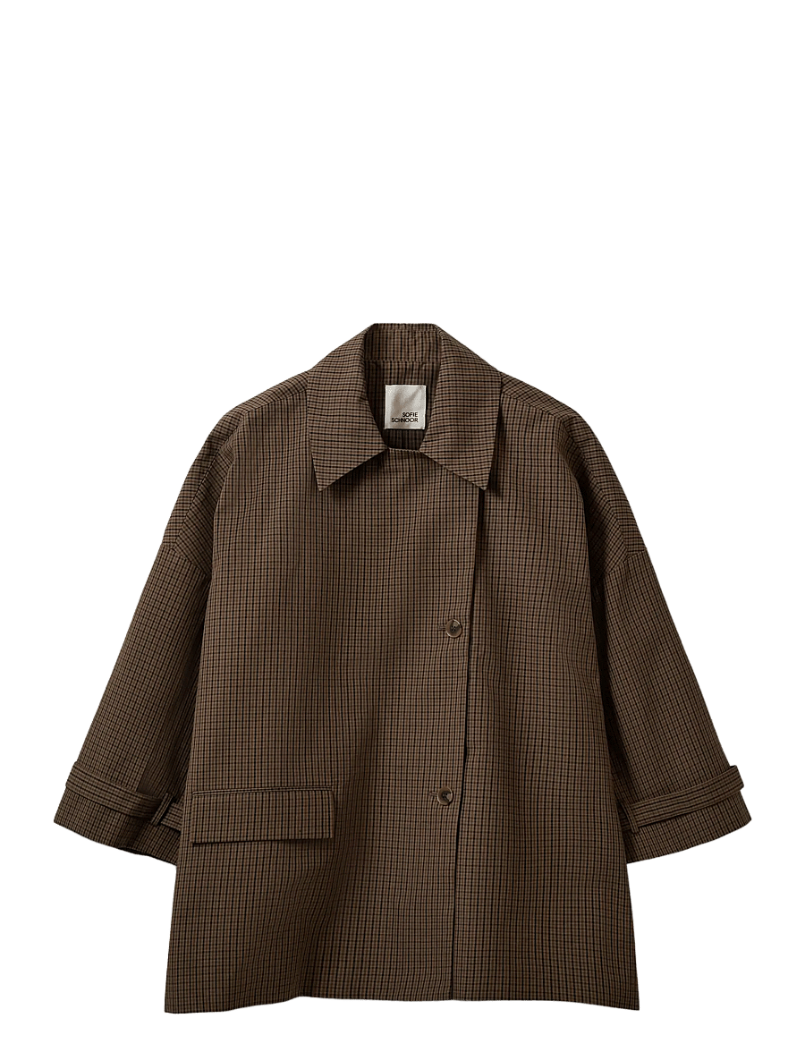 Sofie Schnoor - SELINASW OVERSIZED COAT - leichte mäntel - brown check - 1