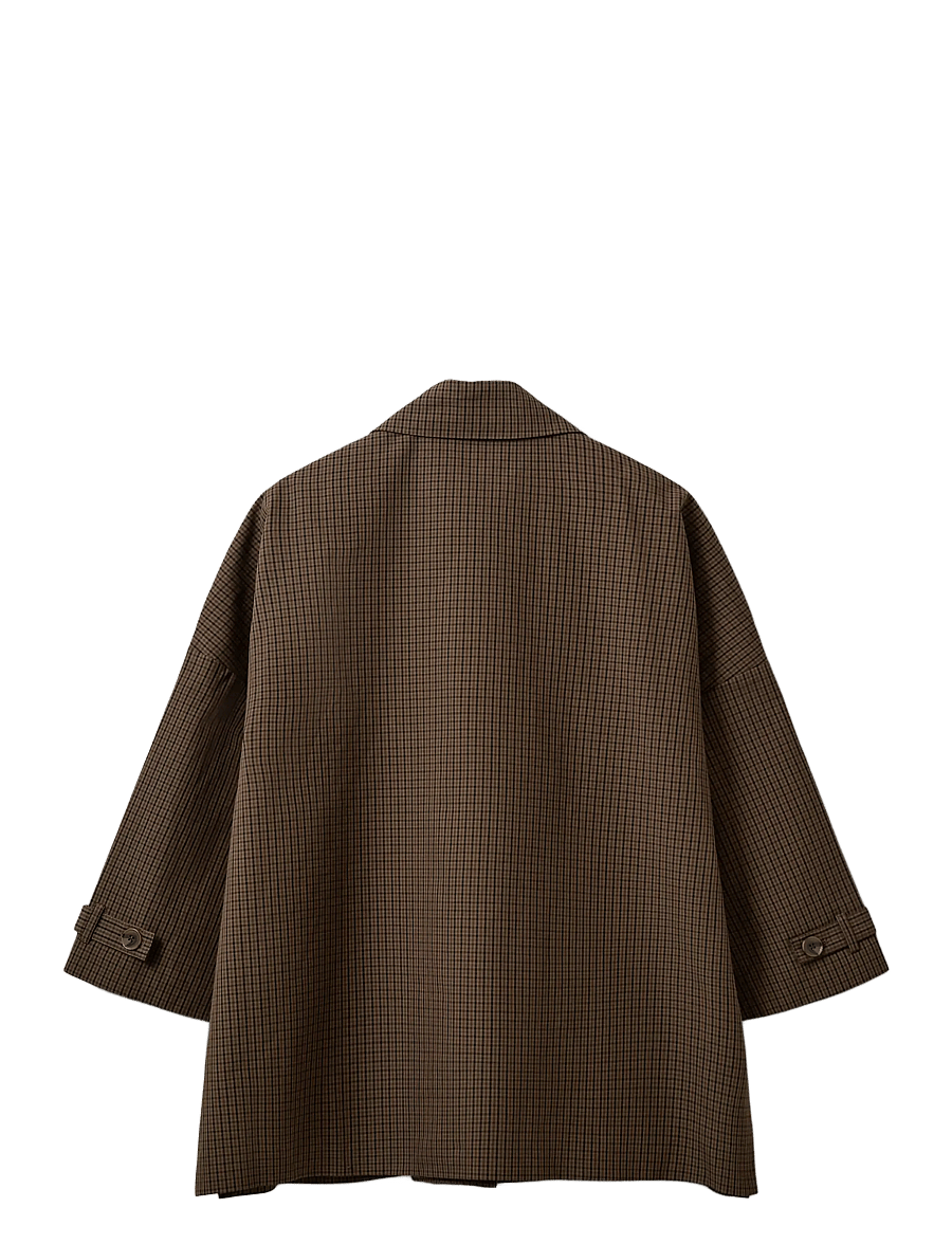 Sofie Schnoor - SELINASW OVERSIZED COAT - leichte mäntel - brown check - 2