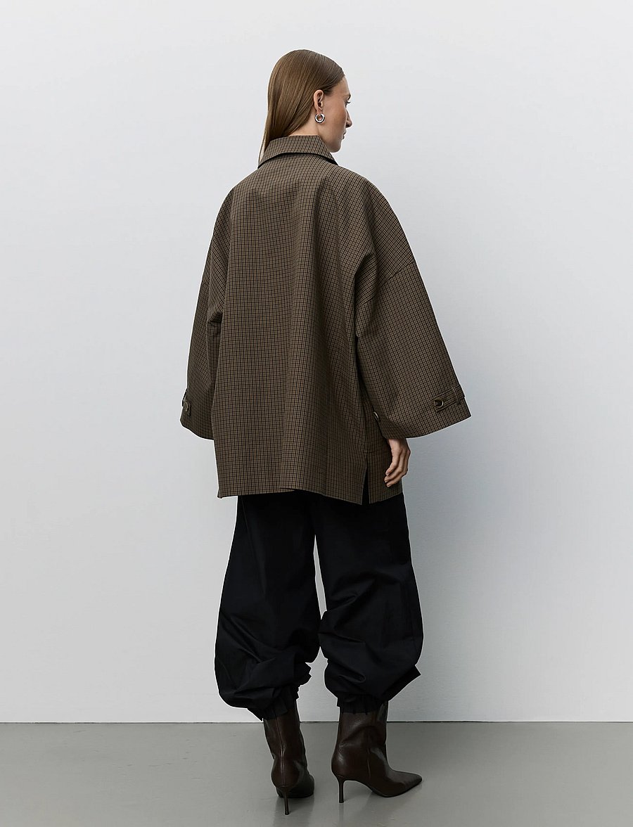 Sofie Schnoor - SELINASW OVERSIZED COAT - leichte mäntel - brown check - 0