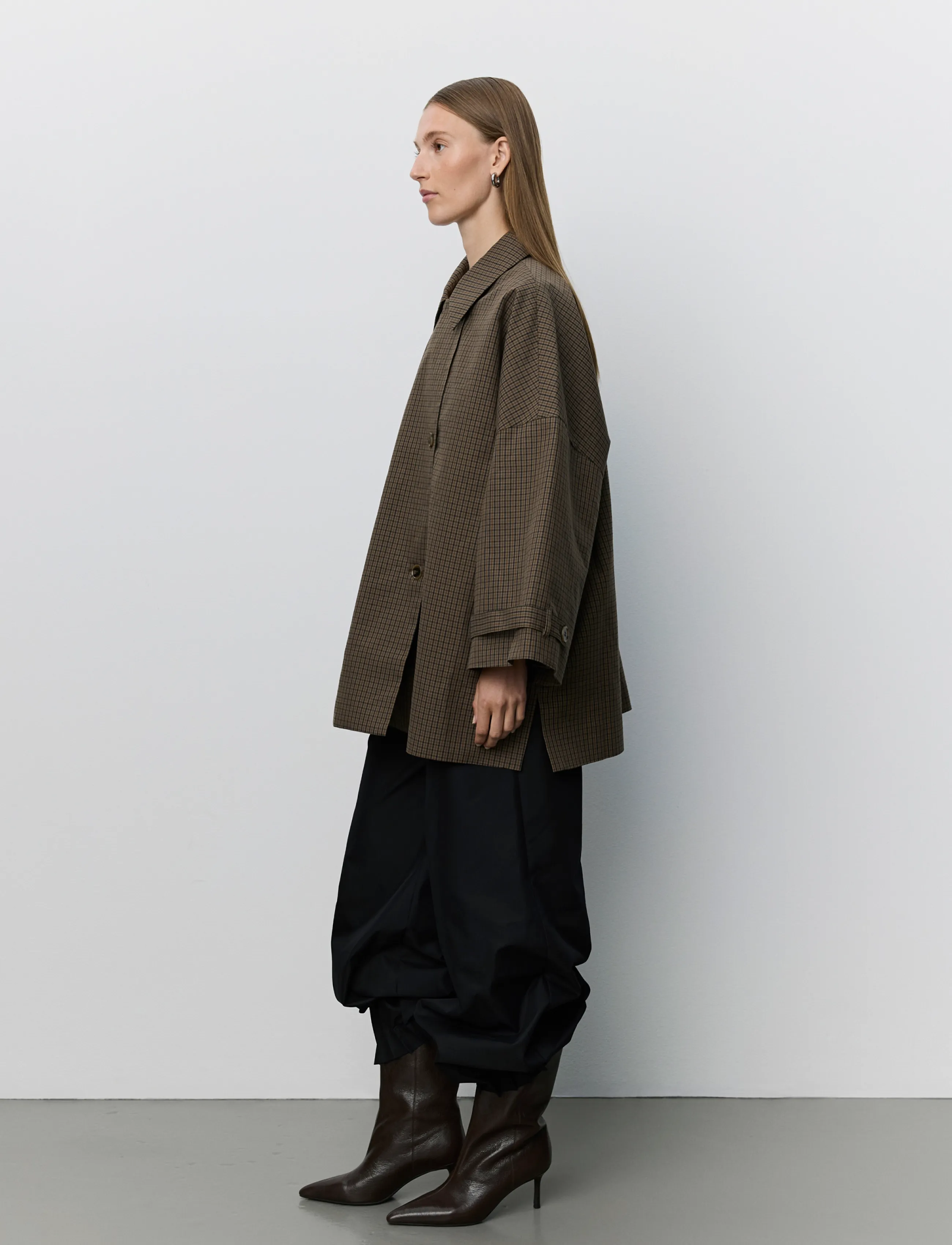 Sofie Schnoor - SELINASW OVERSIZED COAT - leichte mäntel - brown check - 4
