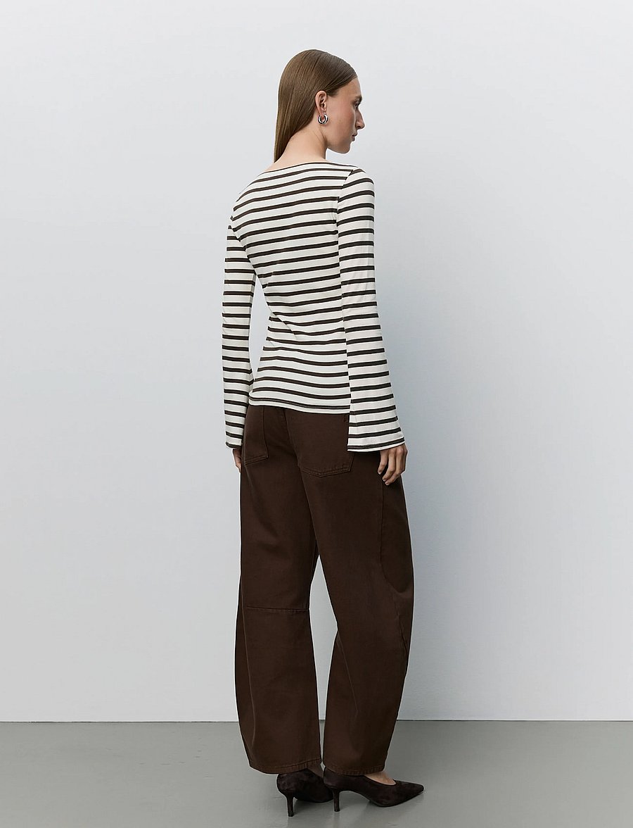 Sofie Schnoor - CECESW LONG-SLEEVE T-SHIRT - brown striped - 4