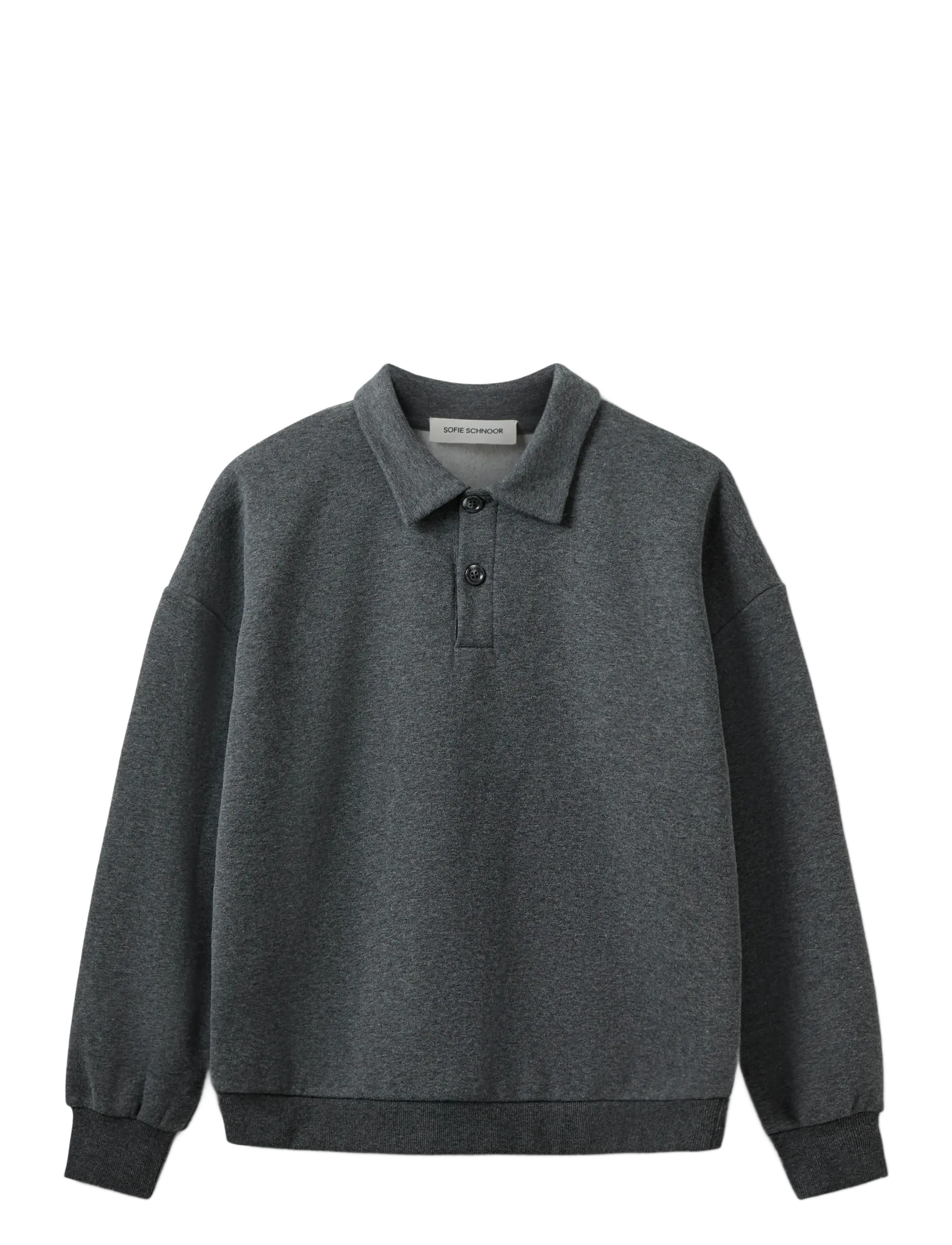 Sofie Schnoor LUMESW POLO SWEATSHIRT - Strik - DARK GREY MELANGE / grey