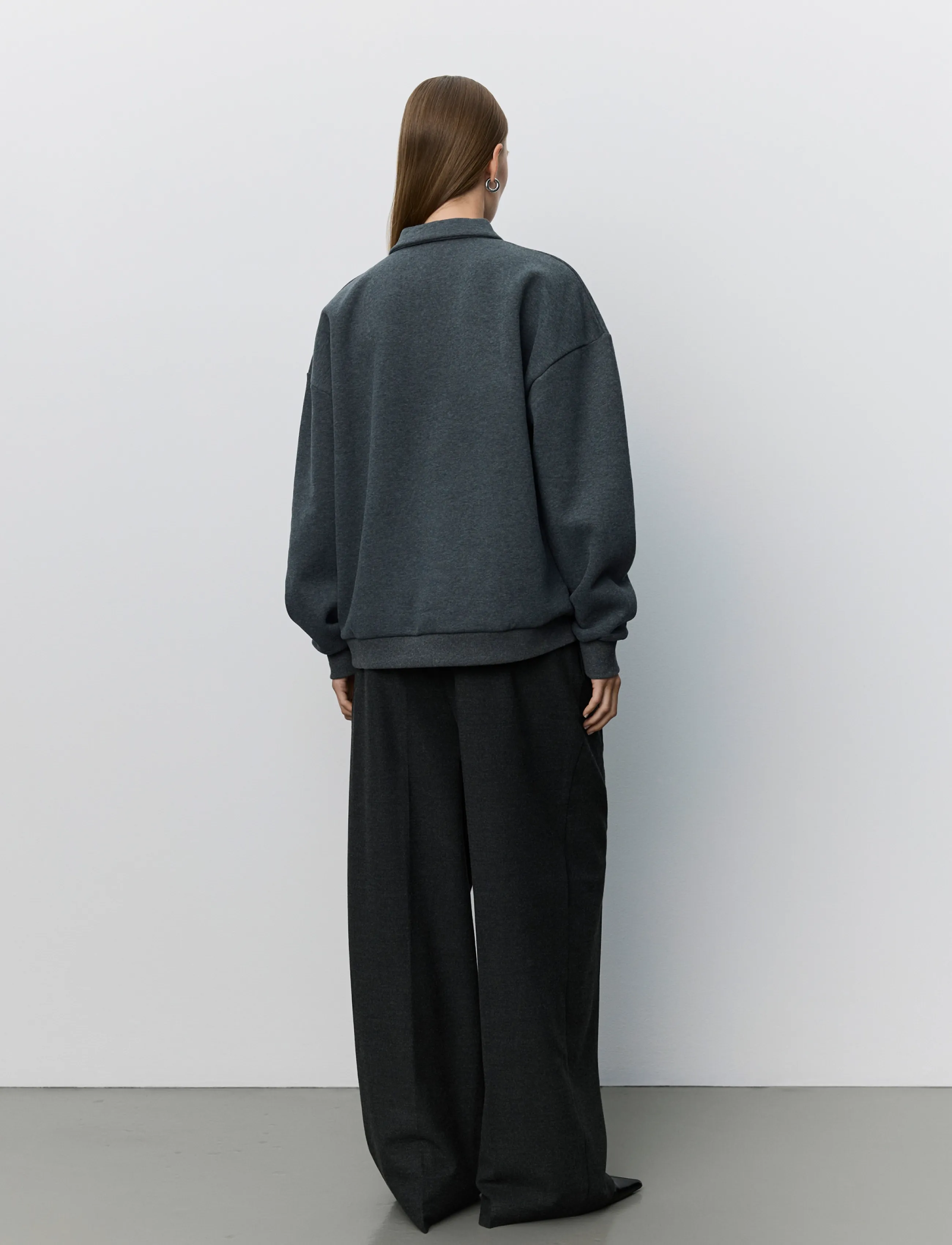 Sofie Schnoor - LUMESW POLO SWEATSHIRT - dark grey melange - 3