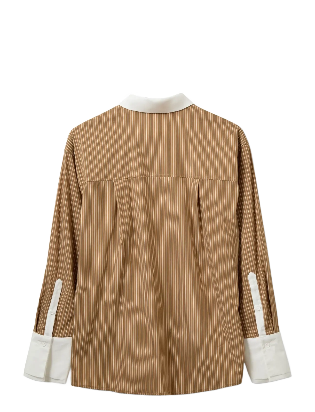 Sofie Schnoor - ALLISONSW DOUBLE-CUFF SHIRT - langærmede skjorter - maple brown striped - 2