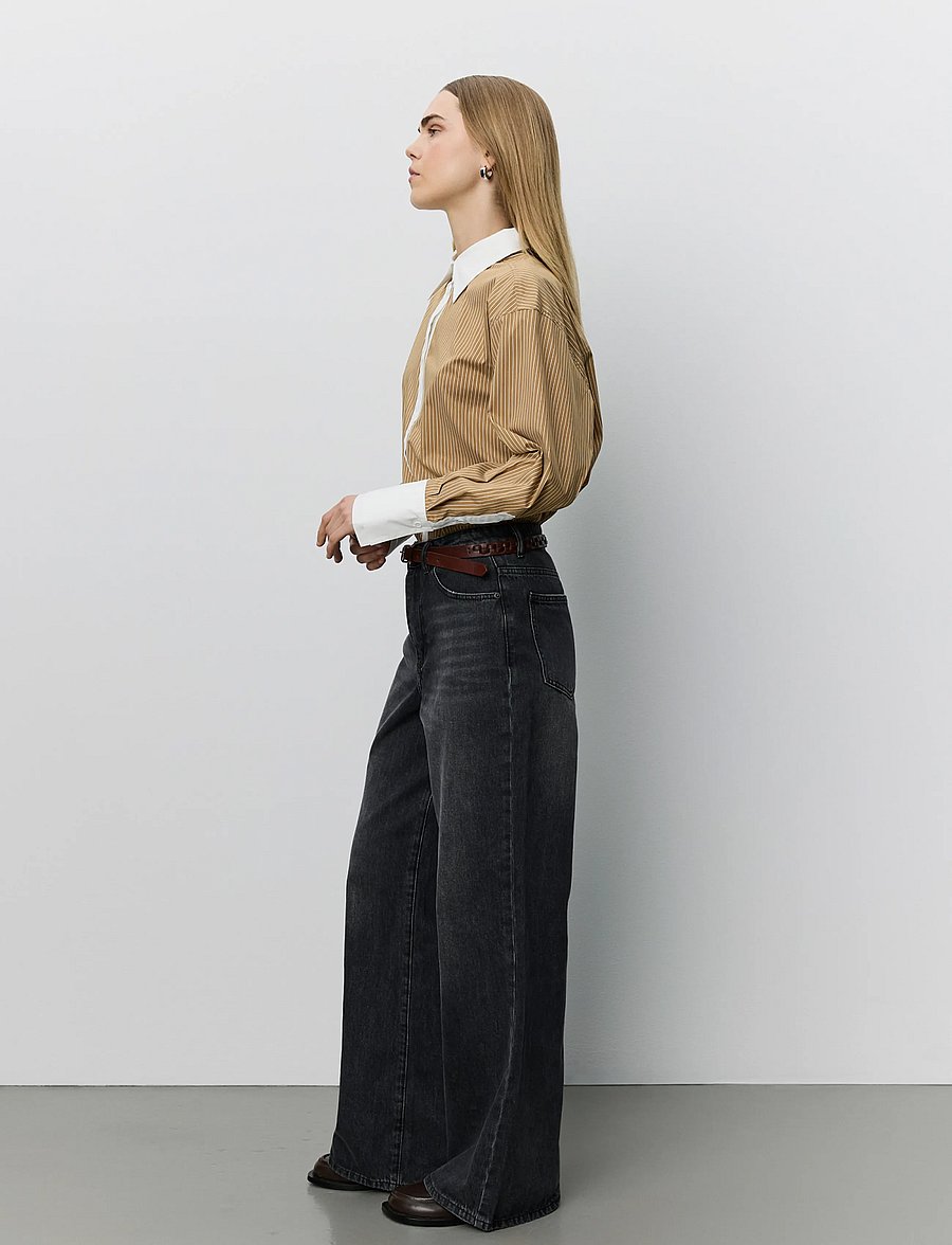 Sofie Schnoor - ALLISONSW DOUBLE-CUFF SHIRT - langærmede skjorter - maple brown striped - 3