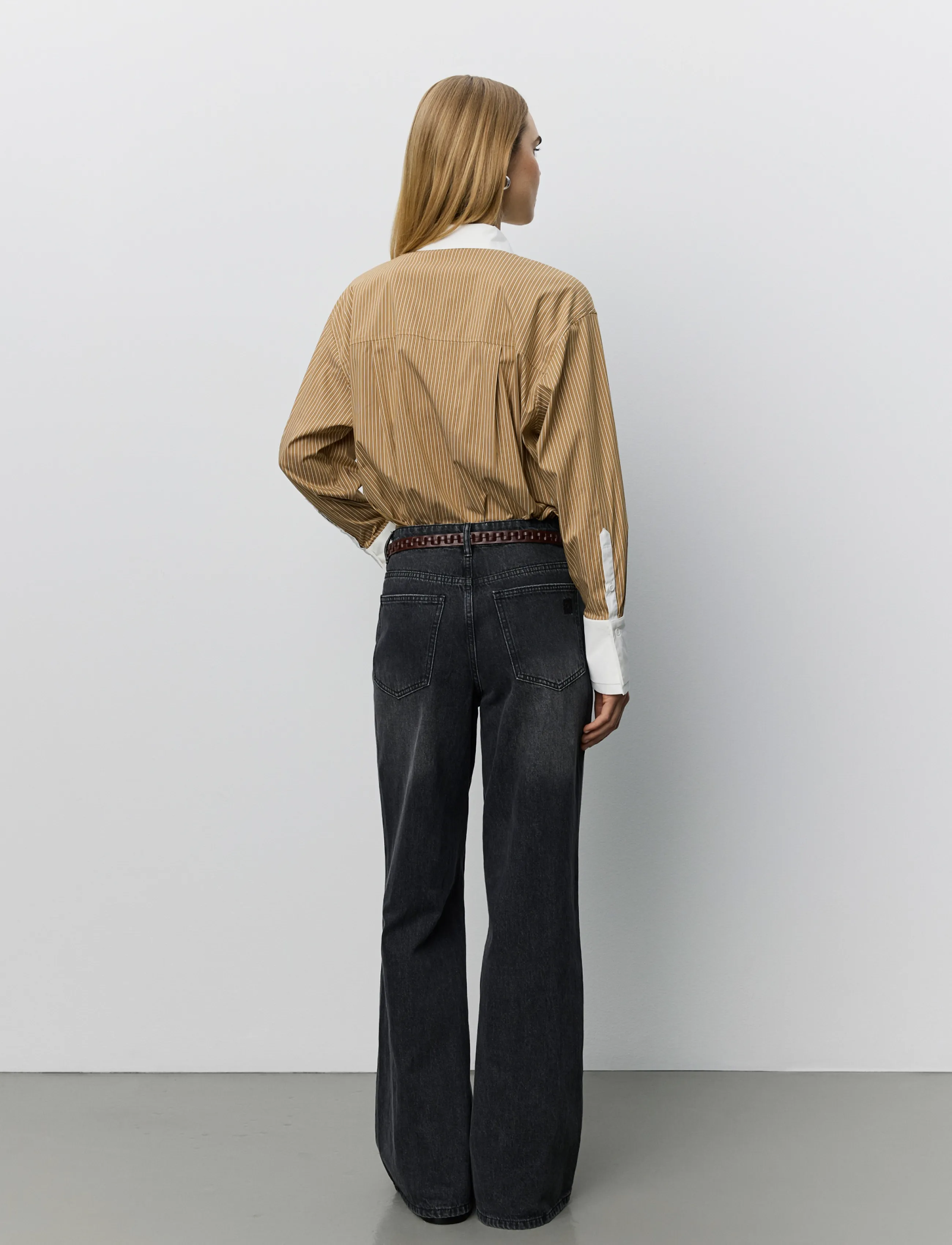 Sofie Schnoor - ALLISONSW DOUBLE-CUFF SHIRT - langærmede skjorter - maple brown striped - 4