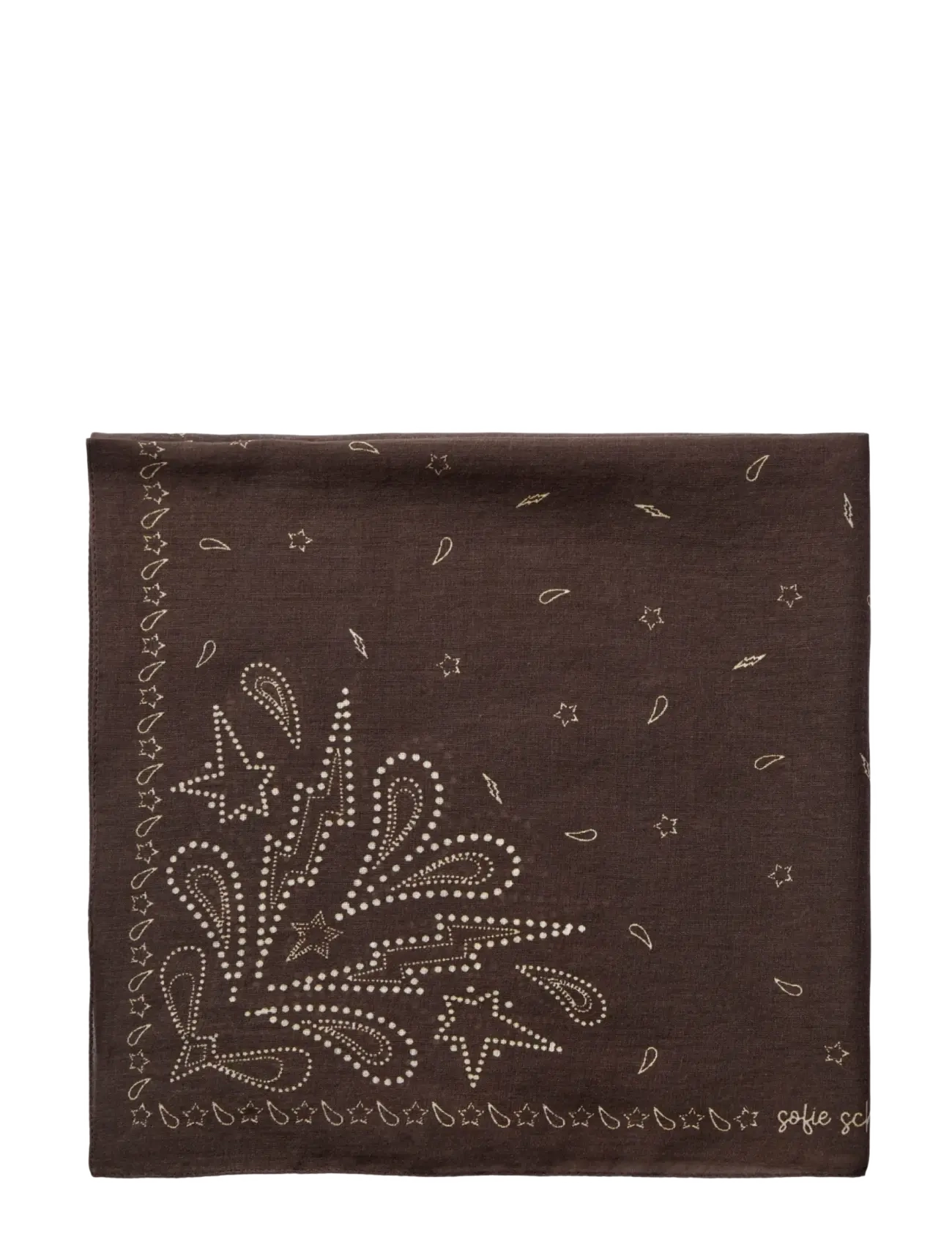Sofie Schnoor - MARILYSW SCARF - kerged sallid - dark brown - 1