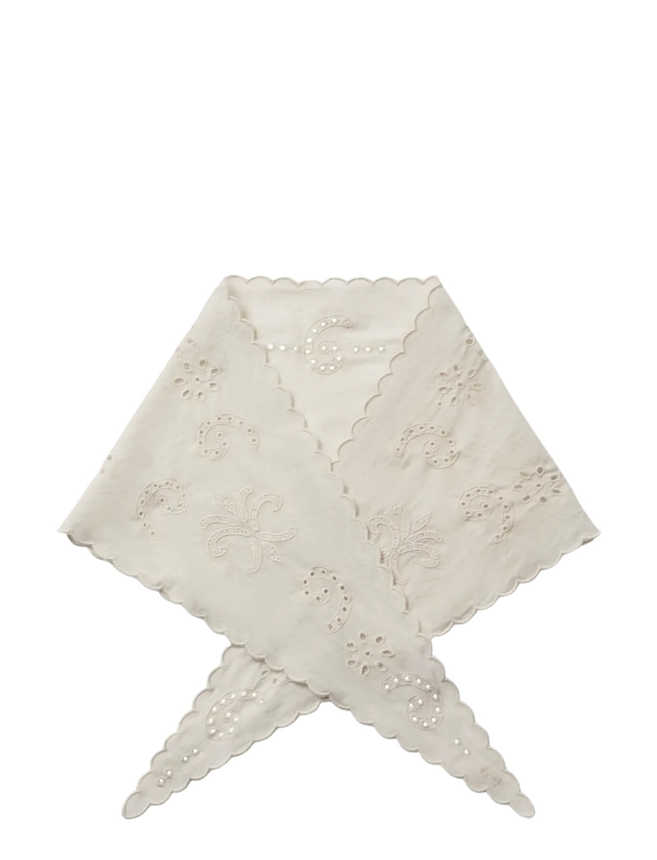 Sofie Schnoor TEASW SCARF - Noor - DARK BROWN / cream