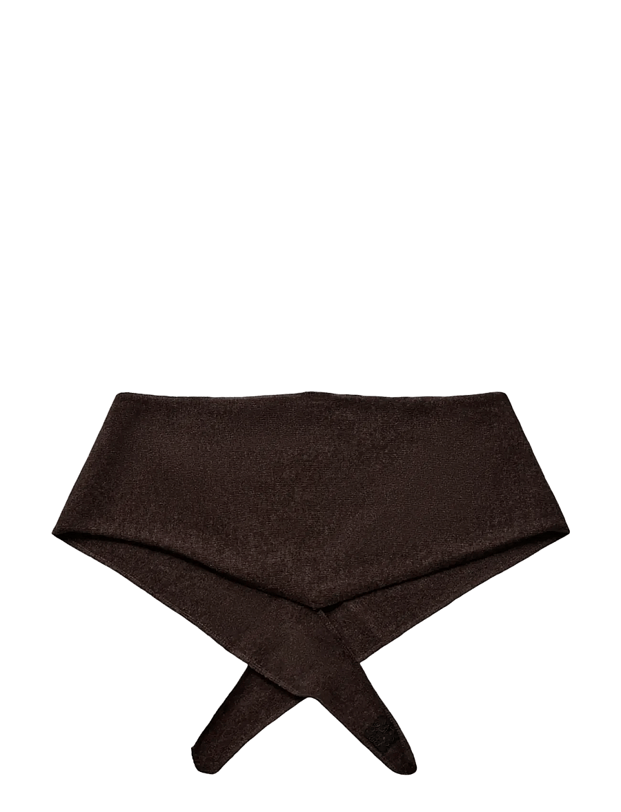 Sofie Schnoor - NOELLESW WOOL SCARF - talvesallid - brown fudge - 1