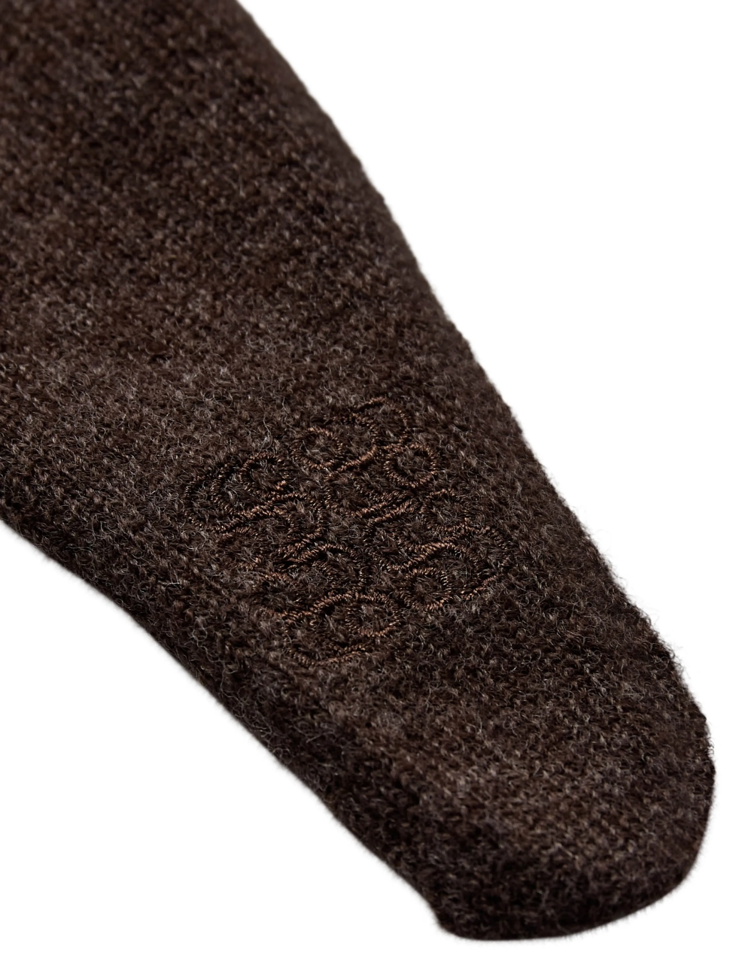 Sofie Schnoor - NOELLESW WOOL SCARF - talvesallid - brown fudge - 2