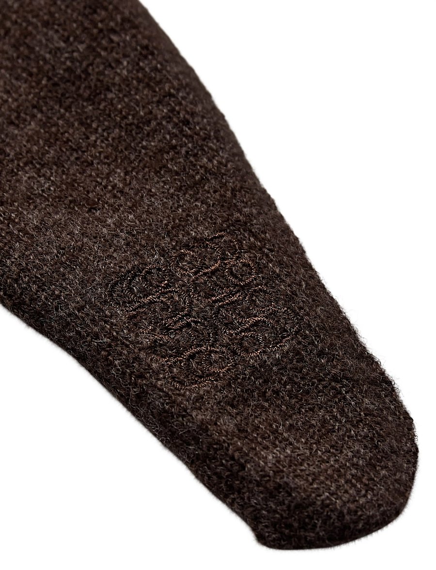 Sofie Schnoor - NOELLESW WOOL SCARF - talvesallid - brown fudge - 2