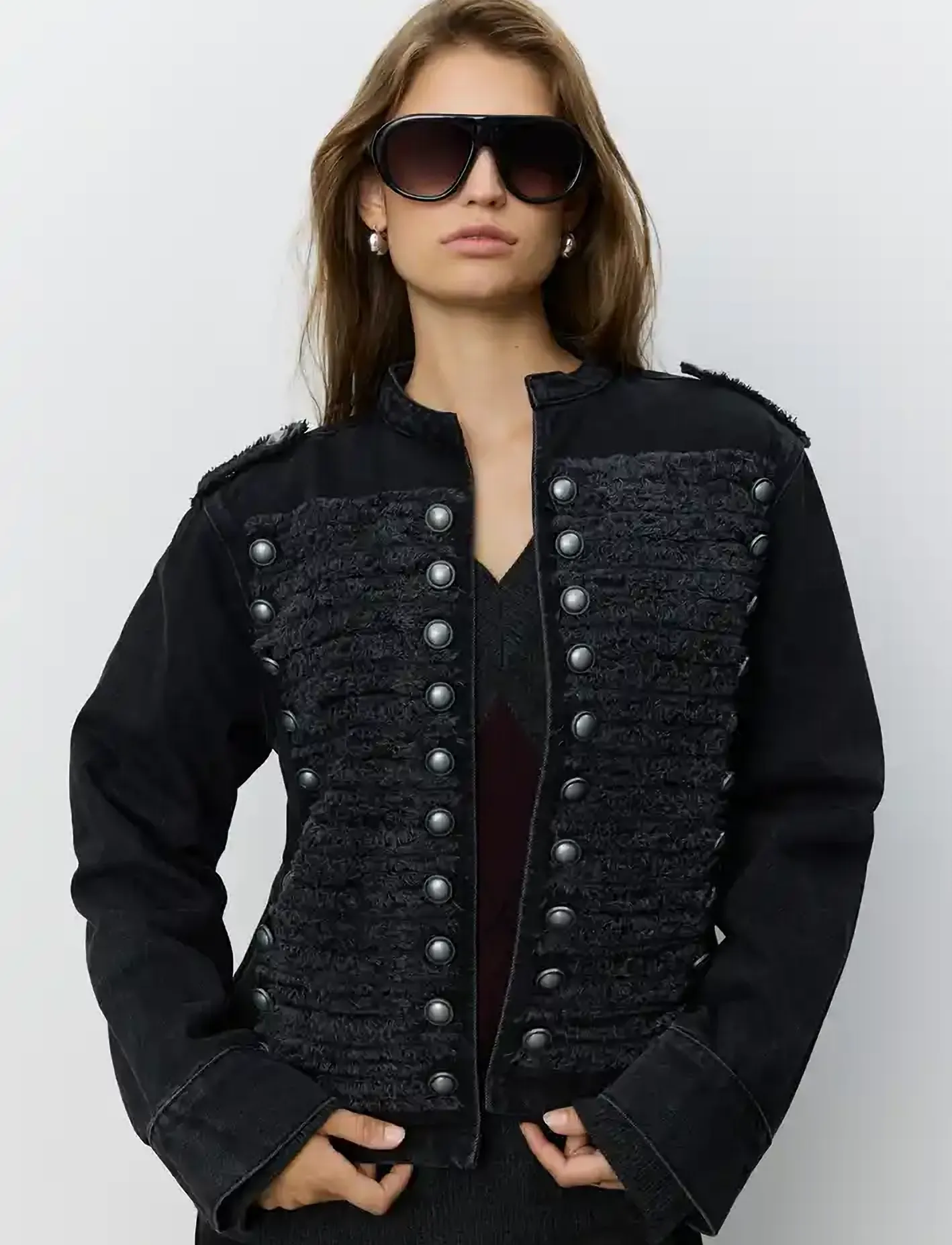 Sofie Schnoor VALETTESW DENIM HUSSAR JACKET - Jackets - WASHED BLACK / black
