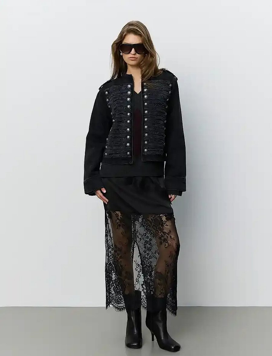 Sofie Schnoor - VALETTESW DENIM HUSSAR JACKET - light jackets - washed black - 3