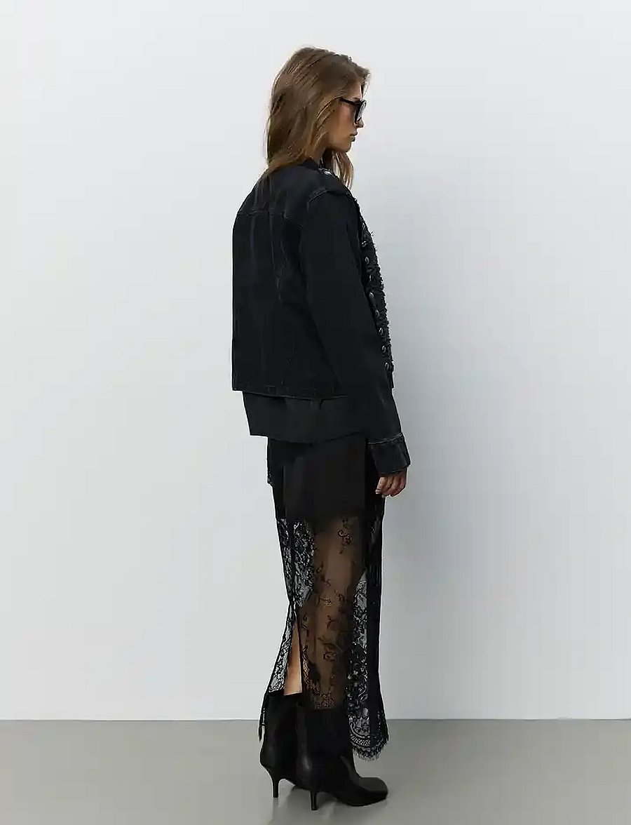 Sofie Schnoor - VALETTESW DENIM HUSSAR JACKET - light jackets - washed black - 4