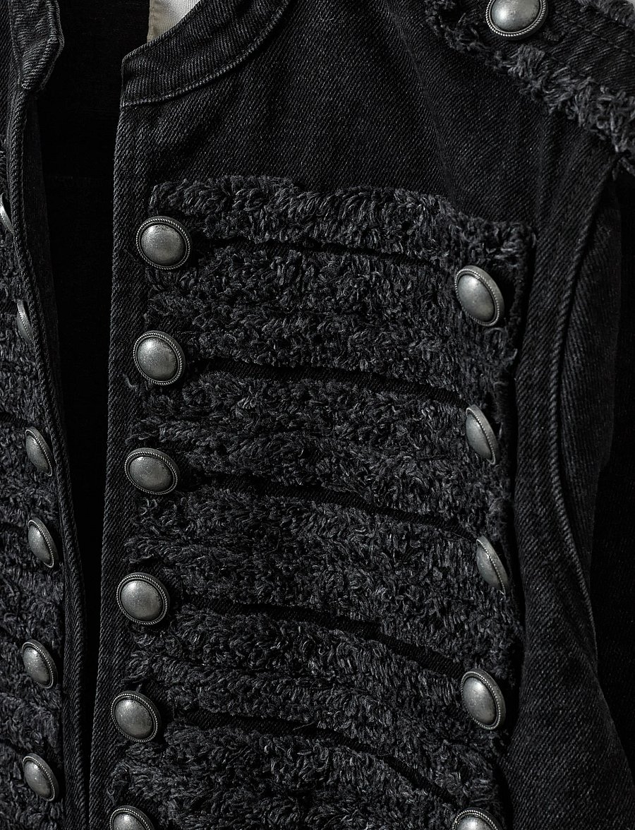 Sofie Schnoor - VALETTESW DENIM HUSSAR JACKET - light jackets - washed black - 5
