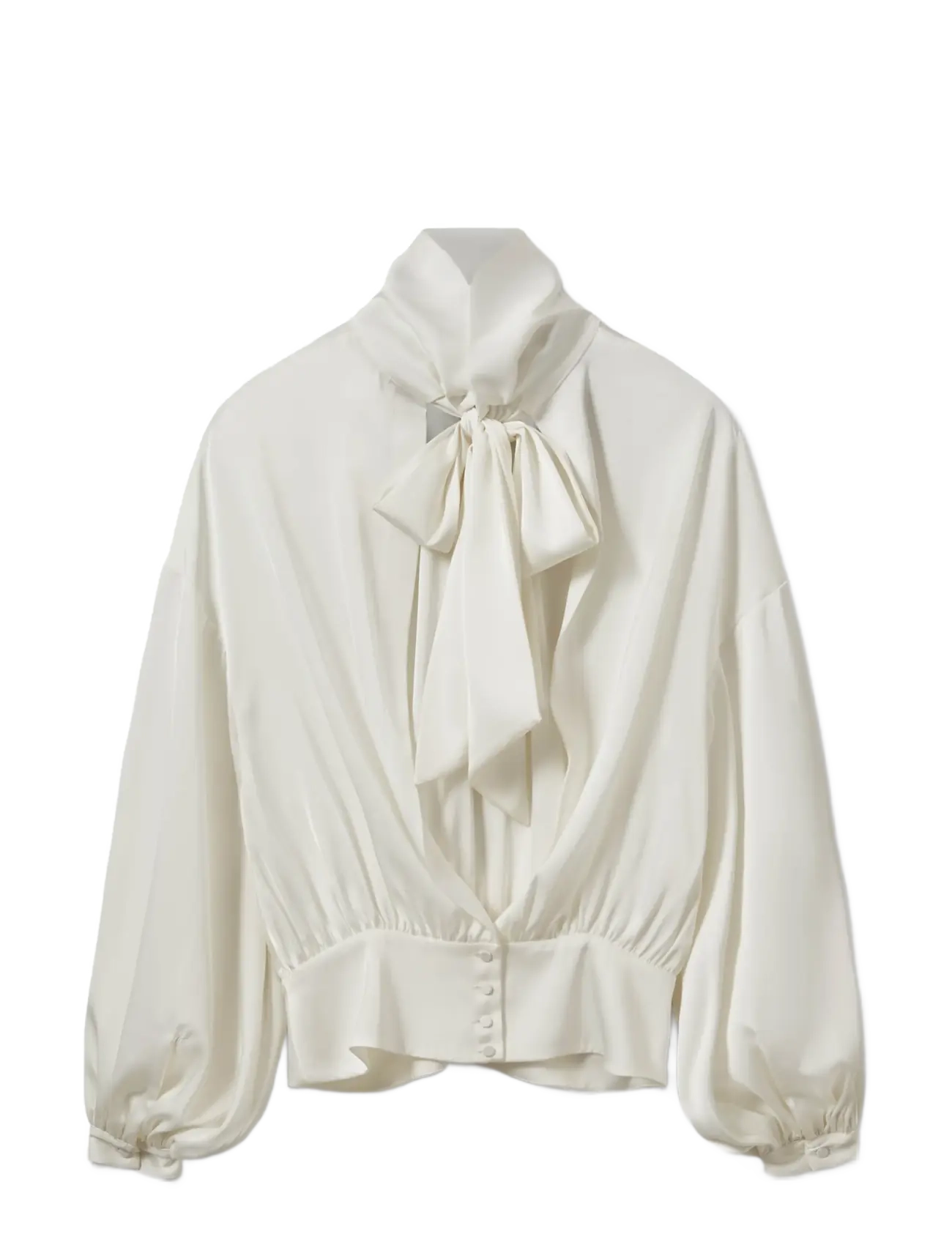 Sofie Schnoor - AMBERSW SATIN BLOUSE - langärmelige blusen - off white - 2