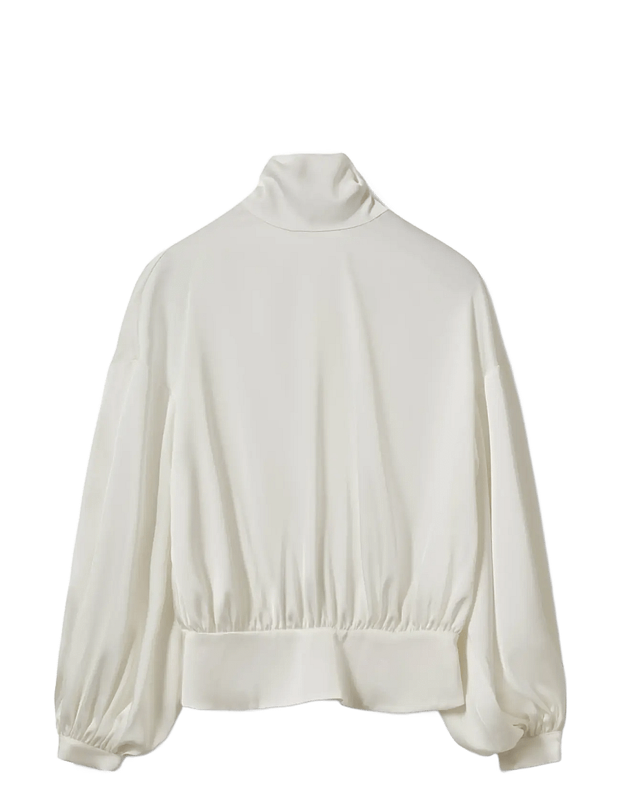Sofie Schnoor - AMBERSW SATIN BLOUSE - langärmelige blusen - off white - 1