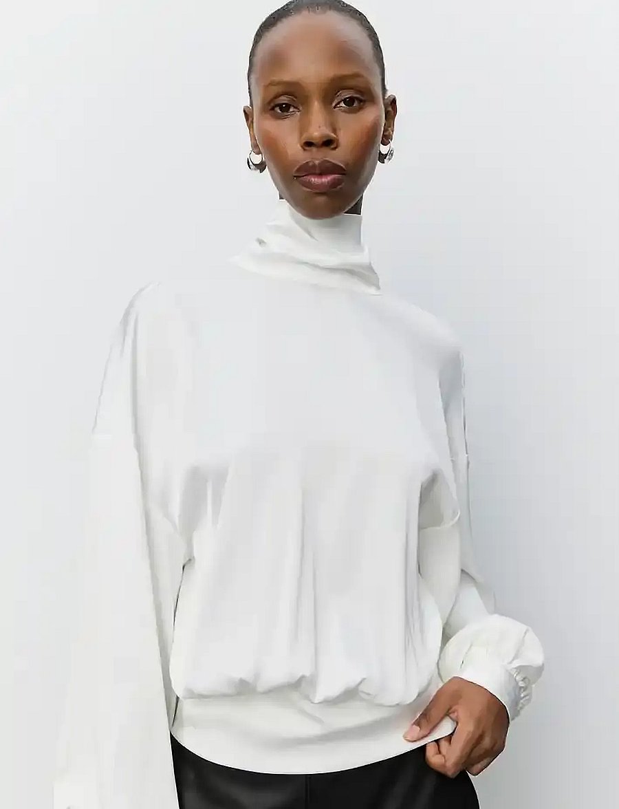 Sofie Schnoor - AMBERSW SATIN BLOUSE - langärmelige blusen - off white - 0