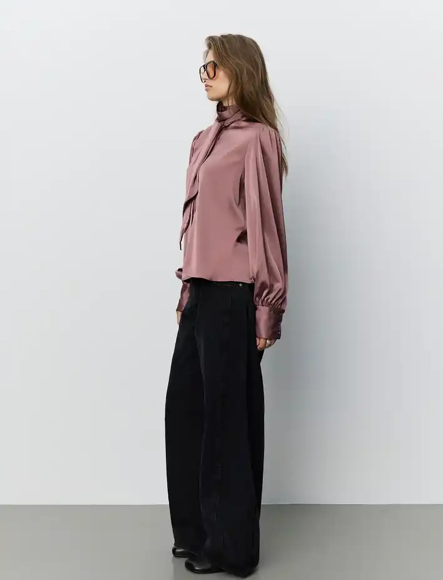 Sofie Schnoor - CARINASW SATIN SHIRT - long sleeved blouses - dusty plum - 4