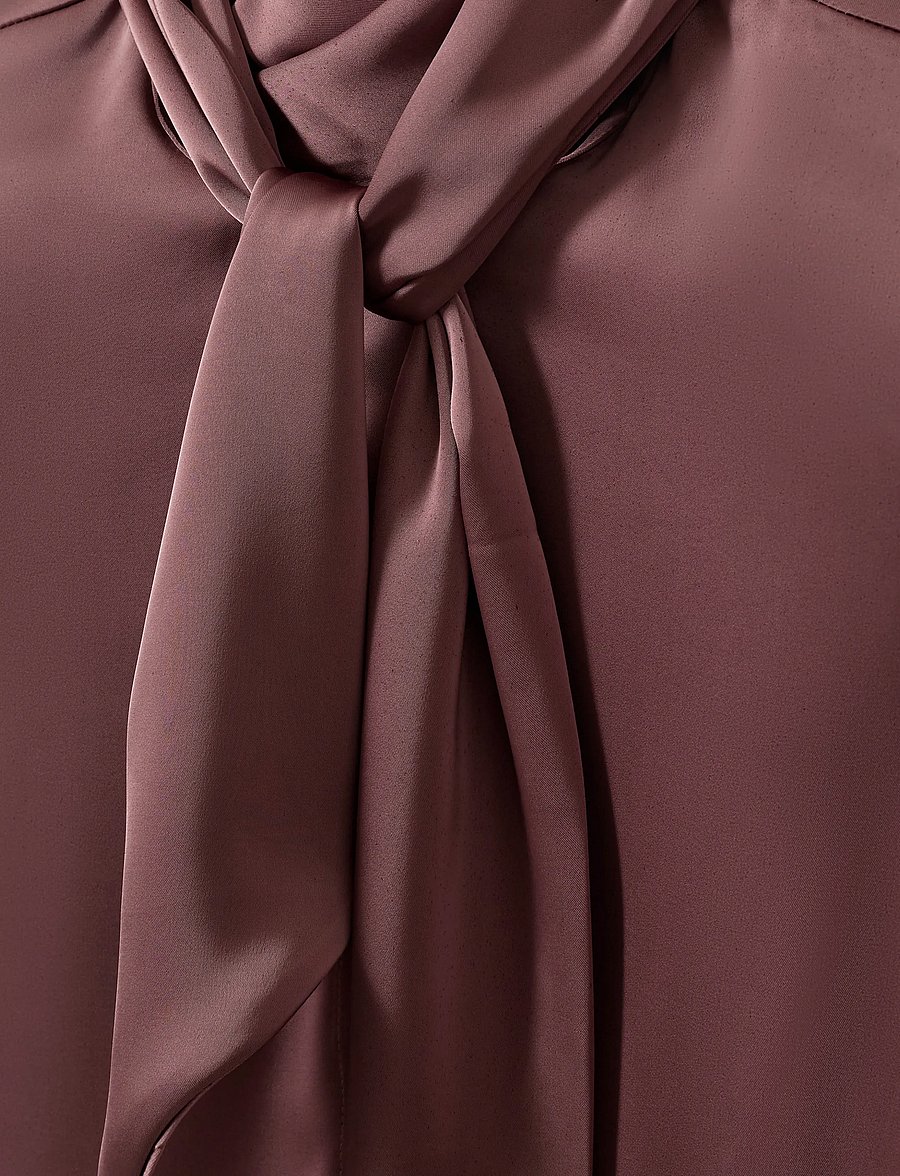 Sofie Schnoor - CARINASW SATIN SHIRT - långärmade blusar - dusty plum - 5