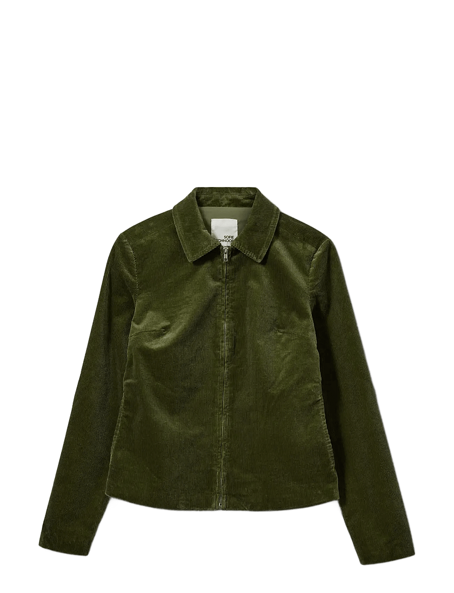 Sofie Schnoor - PRIELLASW FITTED CORDUROY JACKET - light jackets - olive green - 1