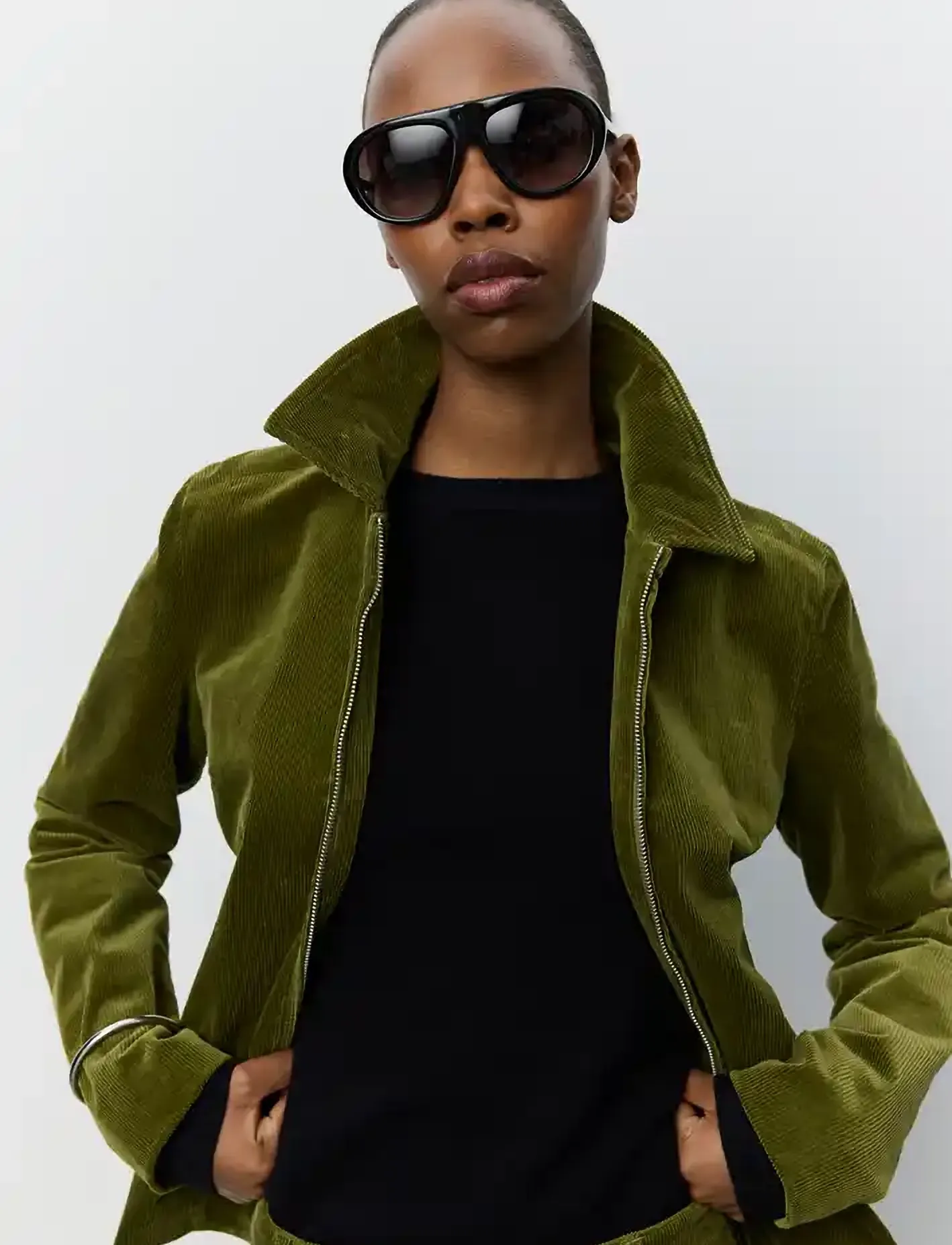 Priellasw Fitted Corduroy Jacket