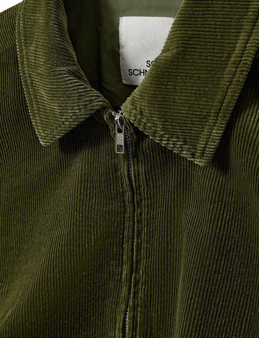 Sofie Schnoor - PRIELLASW FITTED CORDUROY JACKET - light jackets - olive green - 5