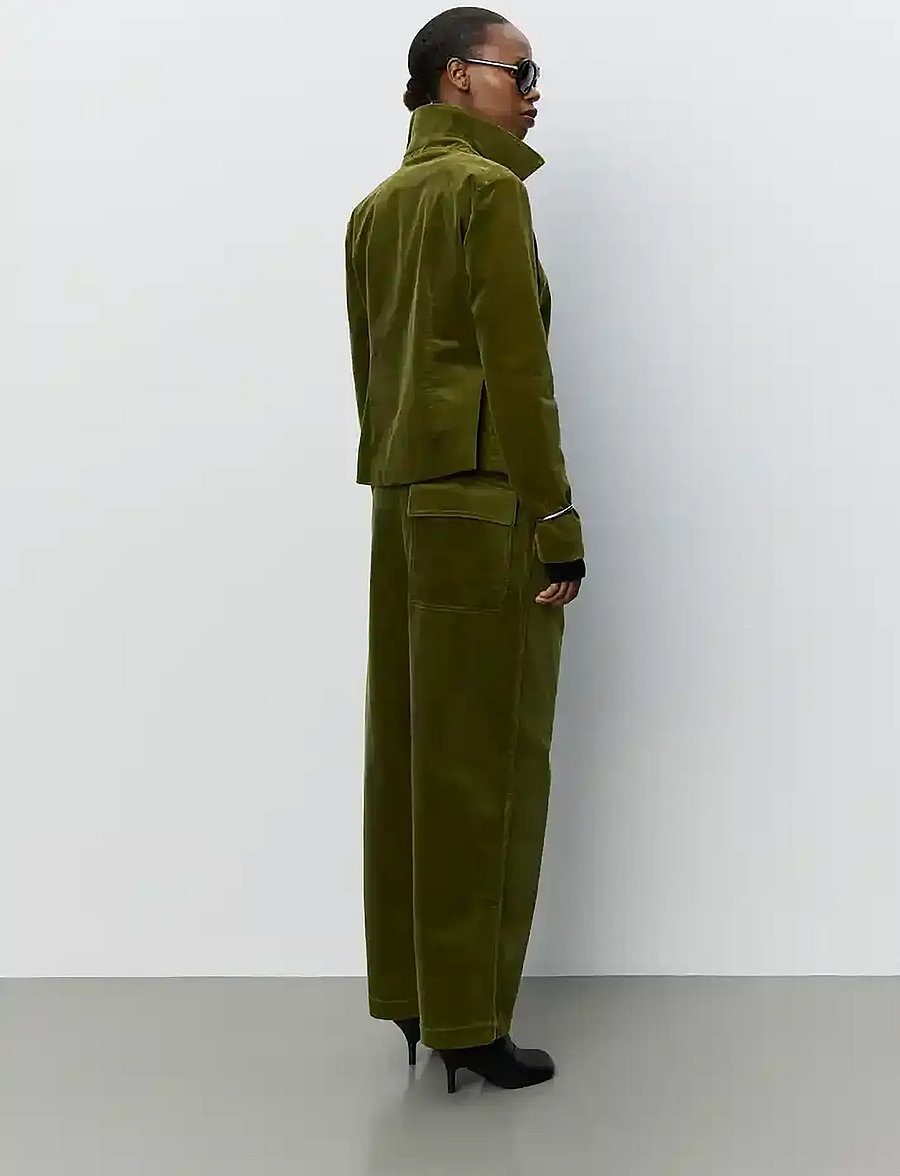 Sofie Schnoor - WORASW BAGGY CORDUROY TROUSERS - manchesterbyxor - olive green - 4