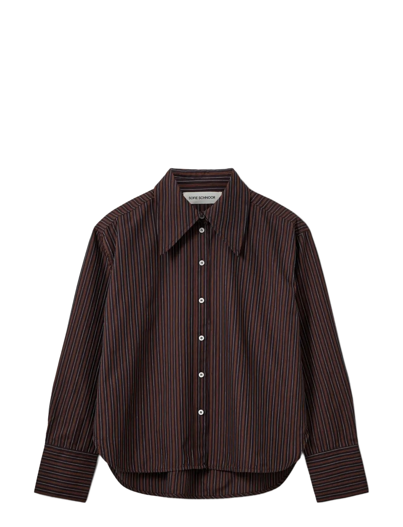 Sofie Schnoor - MASHASW STRIPED SHIRT - langärmlige hemden - dark plum - 1