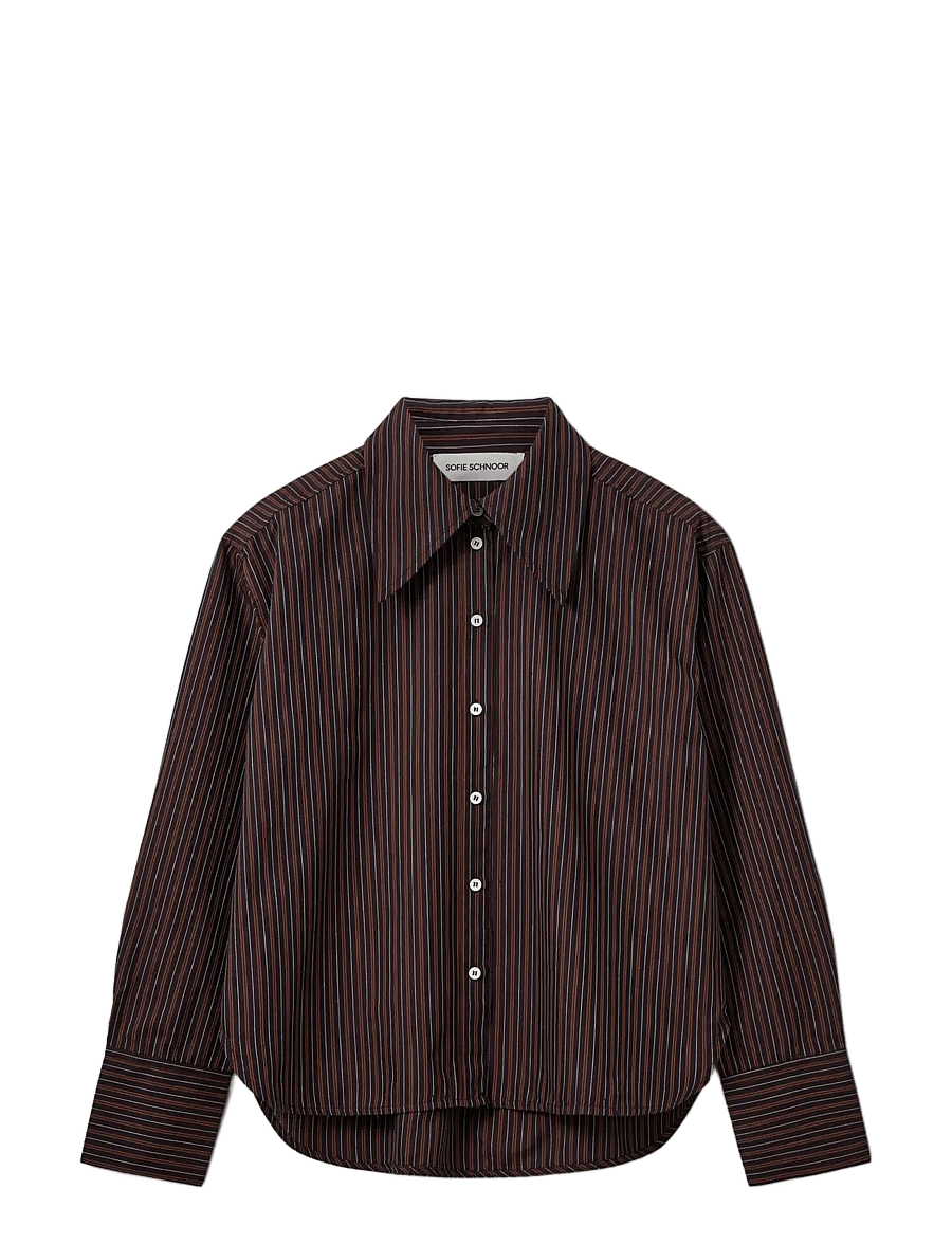 Sofie Schnoor - MASHASW STRIPED SHIRT - langärmlige hemden - dark plum - 1