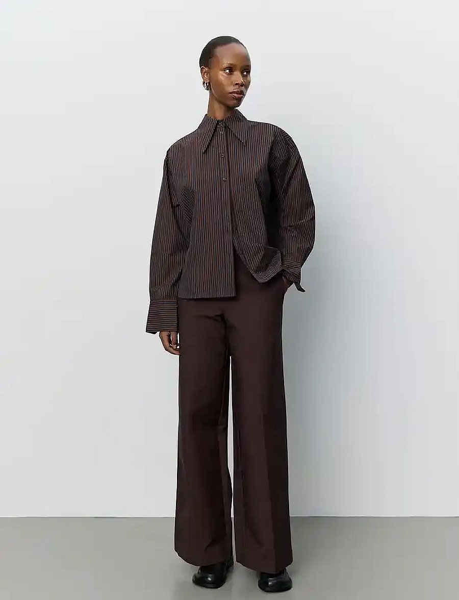 Sofie Schnoor - MASHASW STRIPED SHIRT - langärmlige hemden - dark plum - 3