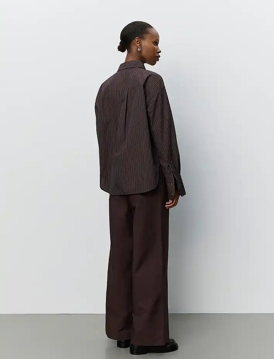 Sofie Schnoor - MASHASW STRIPED SHIRT - langärmlige hemden - dark plum - 4