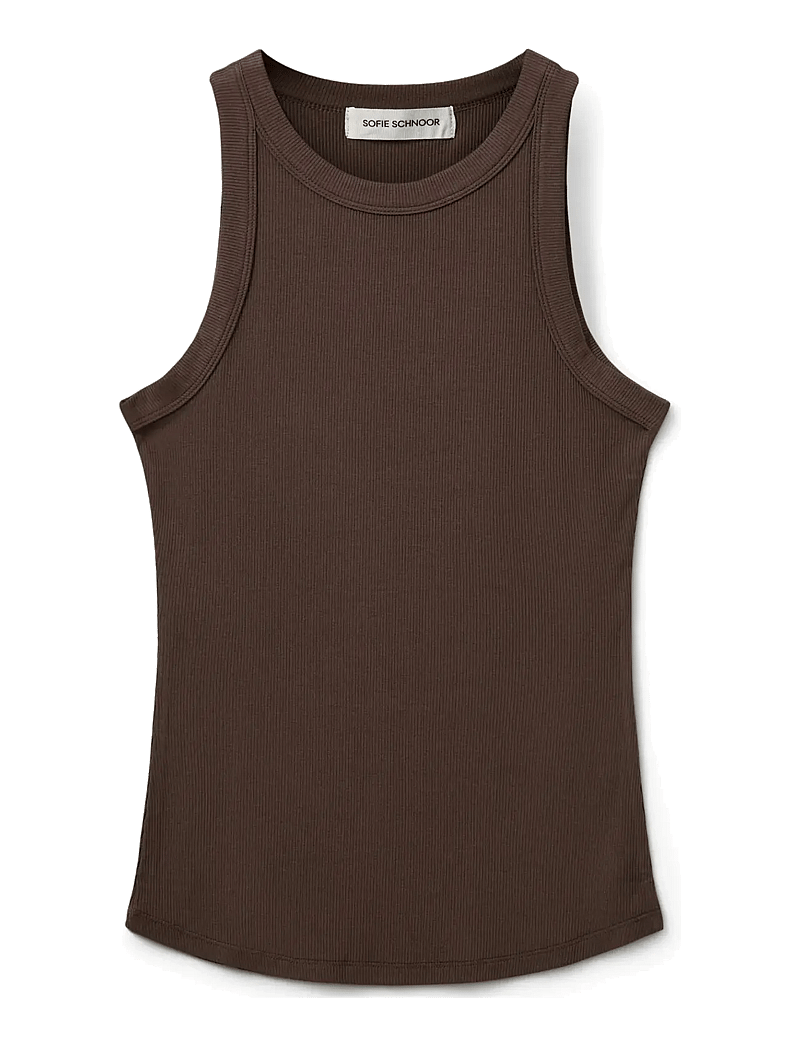 Sofie Schnoor - JULLIESW TOP - topi bez piedurknēm - brown fudge - 1