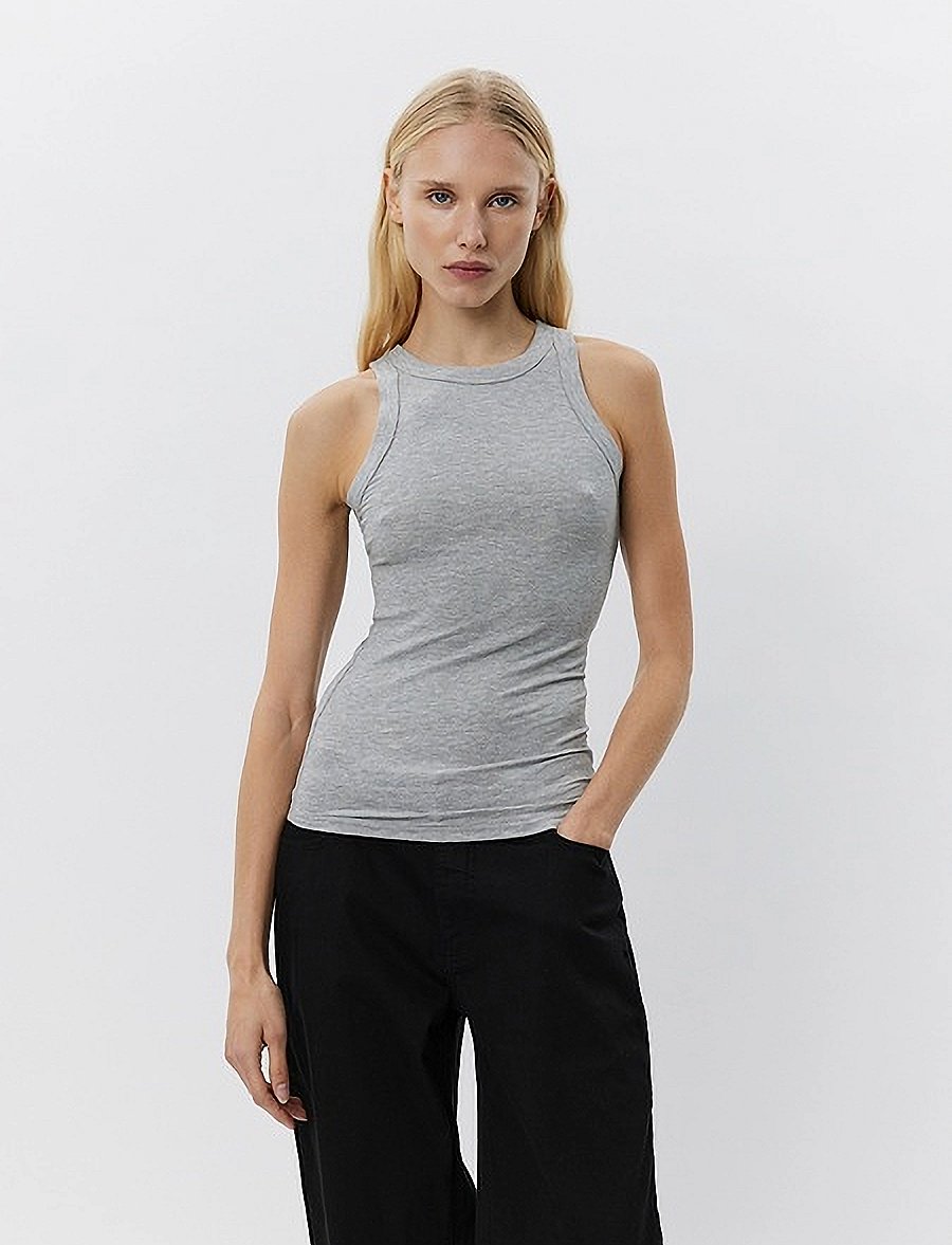 Sofie Schnoor - JULLIESW TOP - tank tops - grey mel - 0