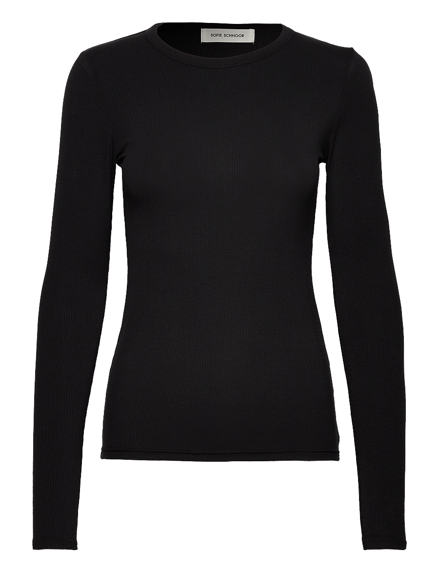 Sofie Schnoor - PETRICIASW T-SHIRT LONG SLEEVE - langärmlige tops - black - 1