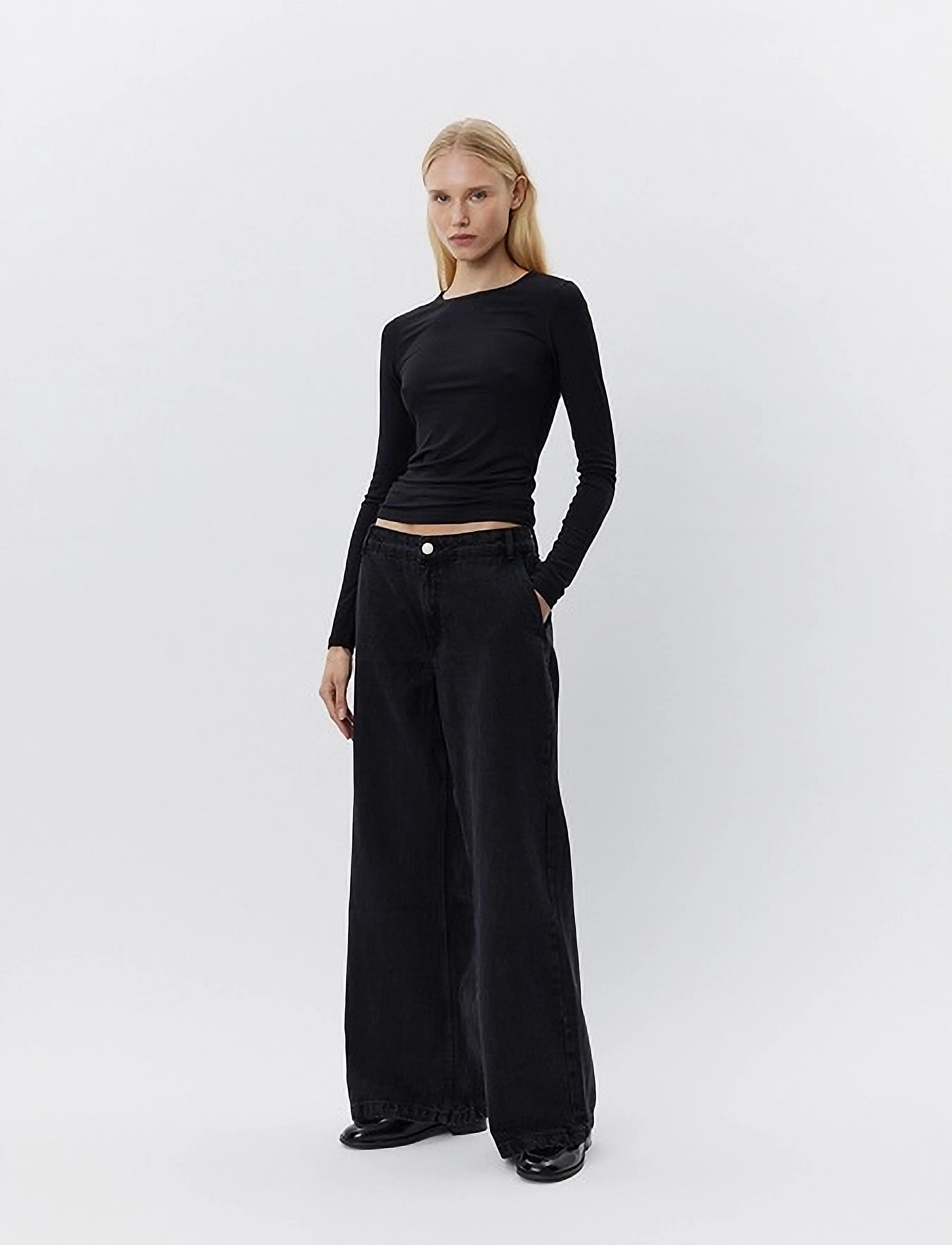 Sofie Schnoor - PETRICIASW T-SHIRT LONG SLEEVE - langerma toppar - black - 3