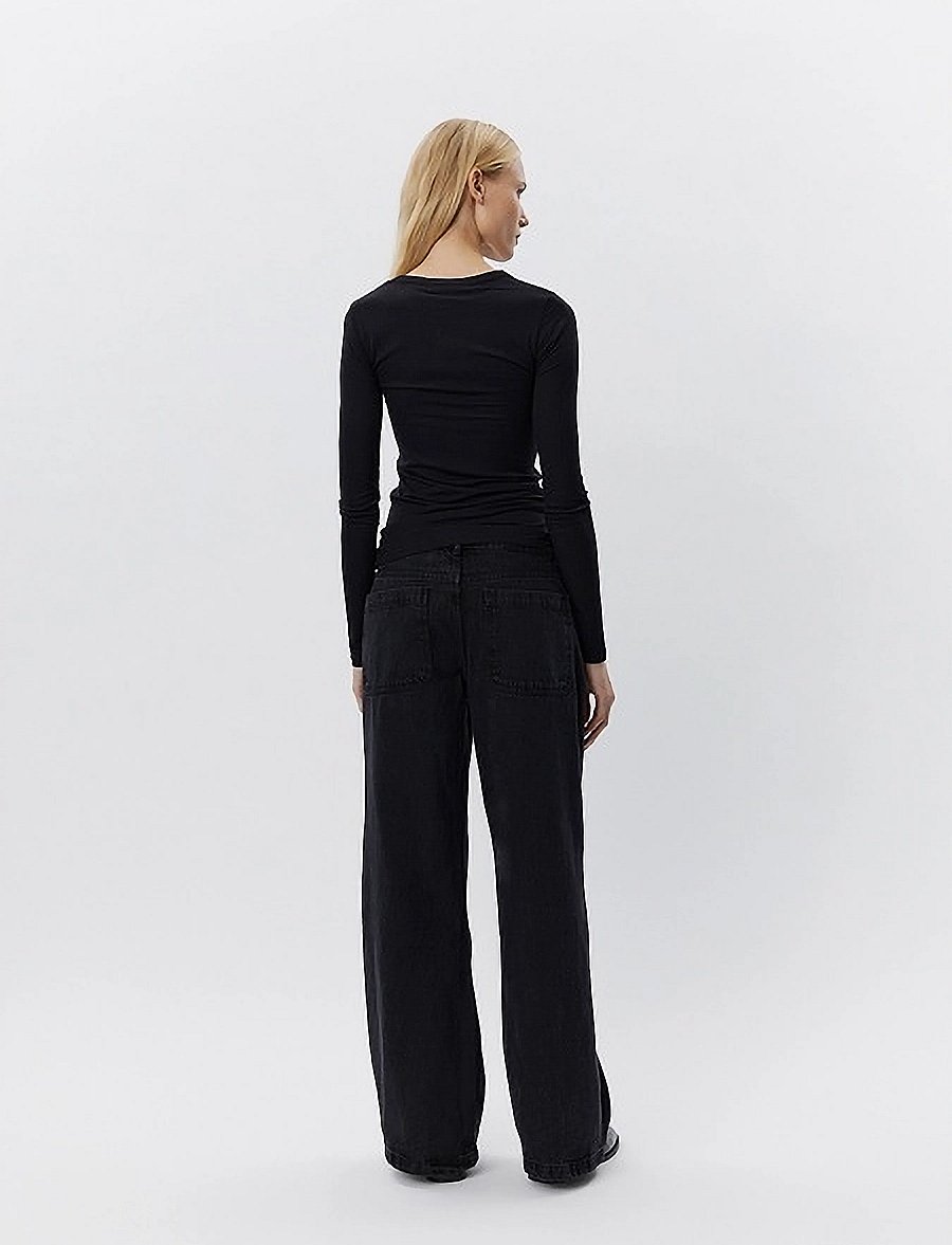 Sofie Schnoor - PETRICIASW T-SHIRT LONG SLEEVE - langärmlige tops - black - 5