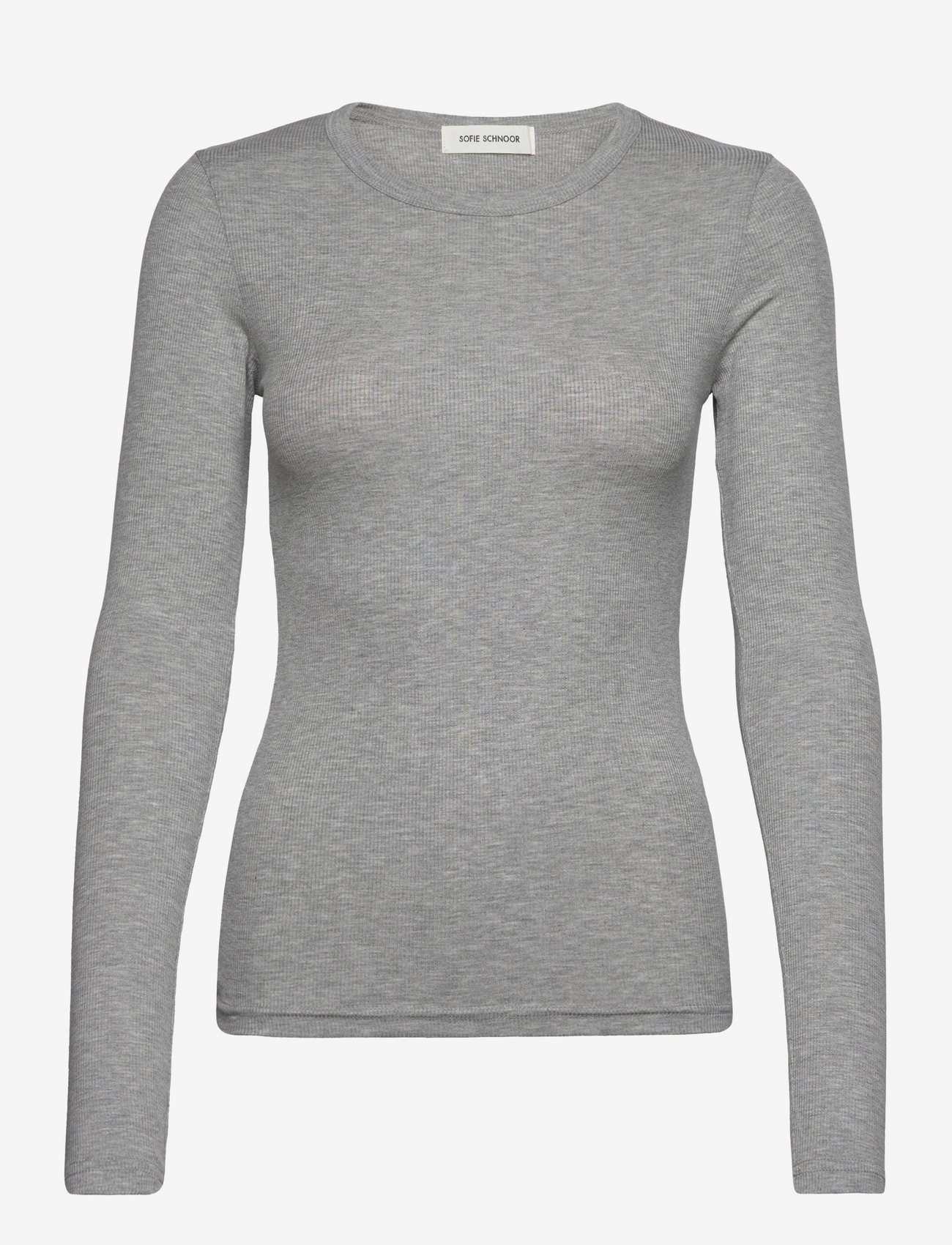 Sofie Schnoor - PETRICIASW T-SHIRT LONG SLEEVE - long-sleeved tops - grey mel - 1