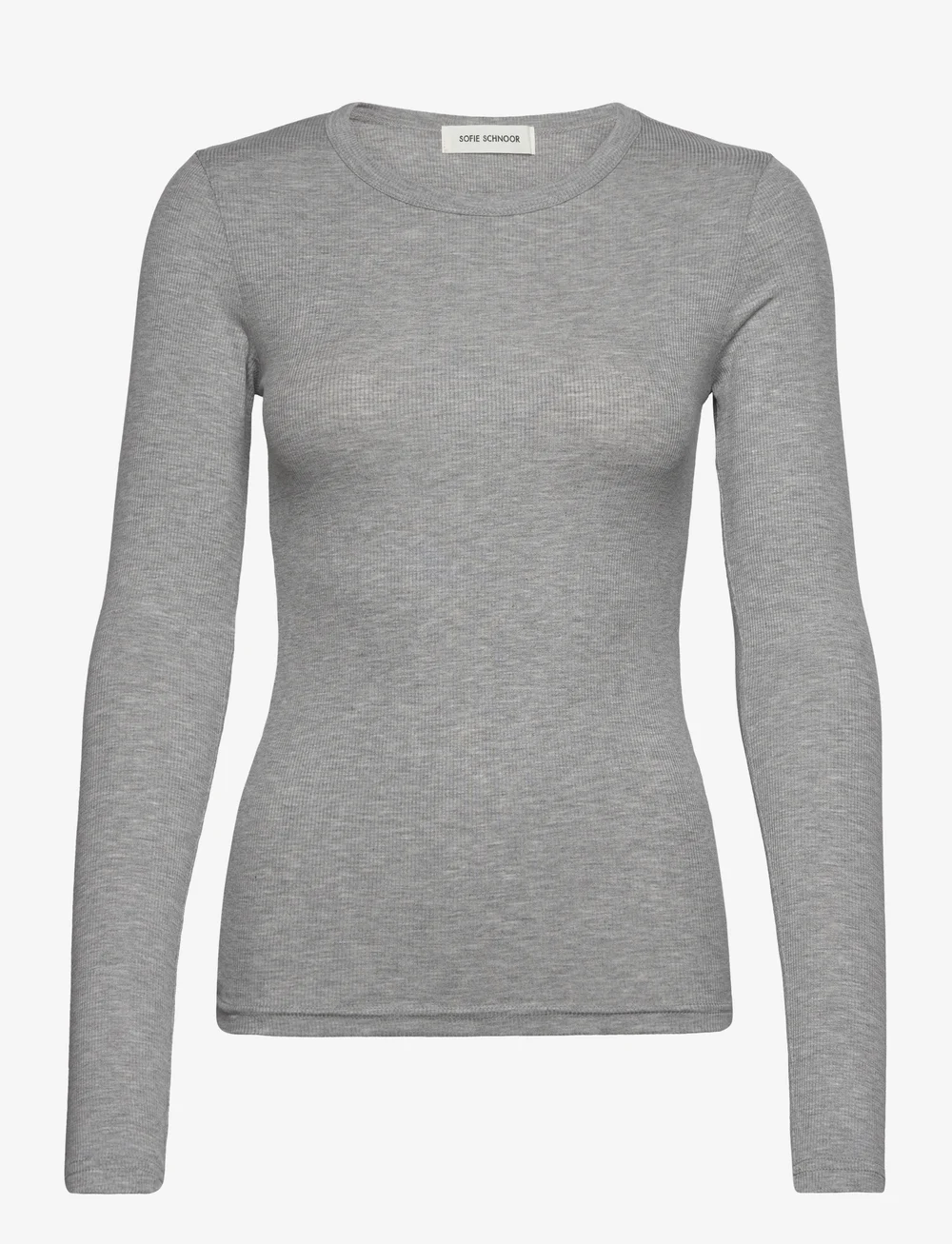 Sofie Schnoor - PETRICIASW T-SHIRT LONG SLEEVE - long-sleeved tops - grey mel - 1