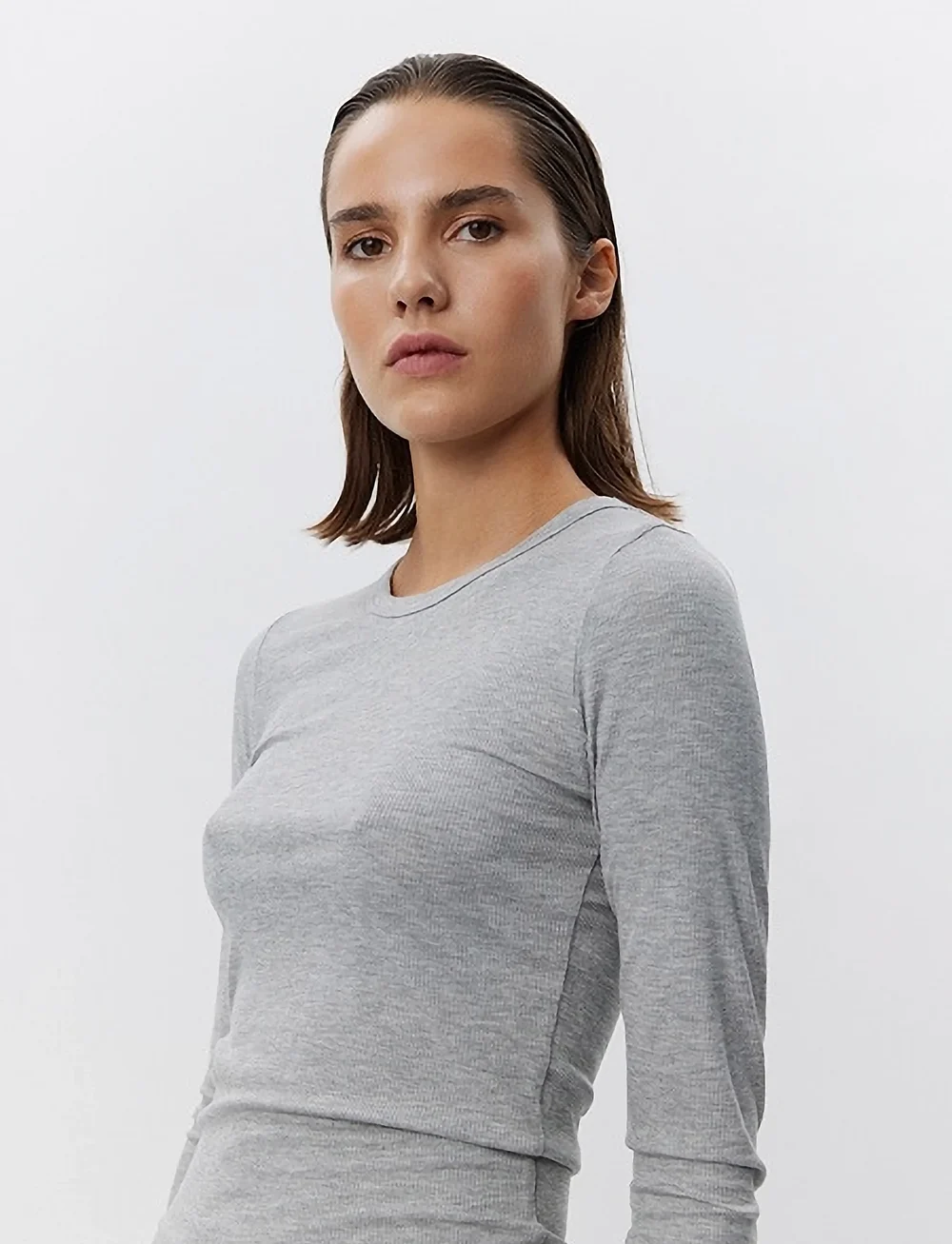 Sofie Schnoor - PETRICIASW T-SHIRT LONG SLEEVE - long-sleeved tops - grey mel - 3