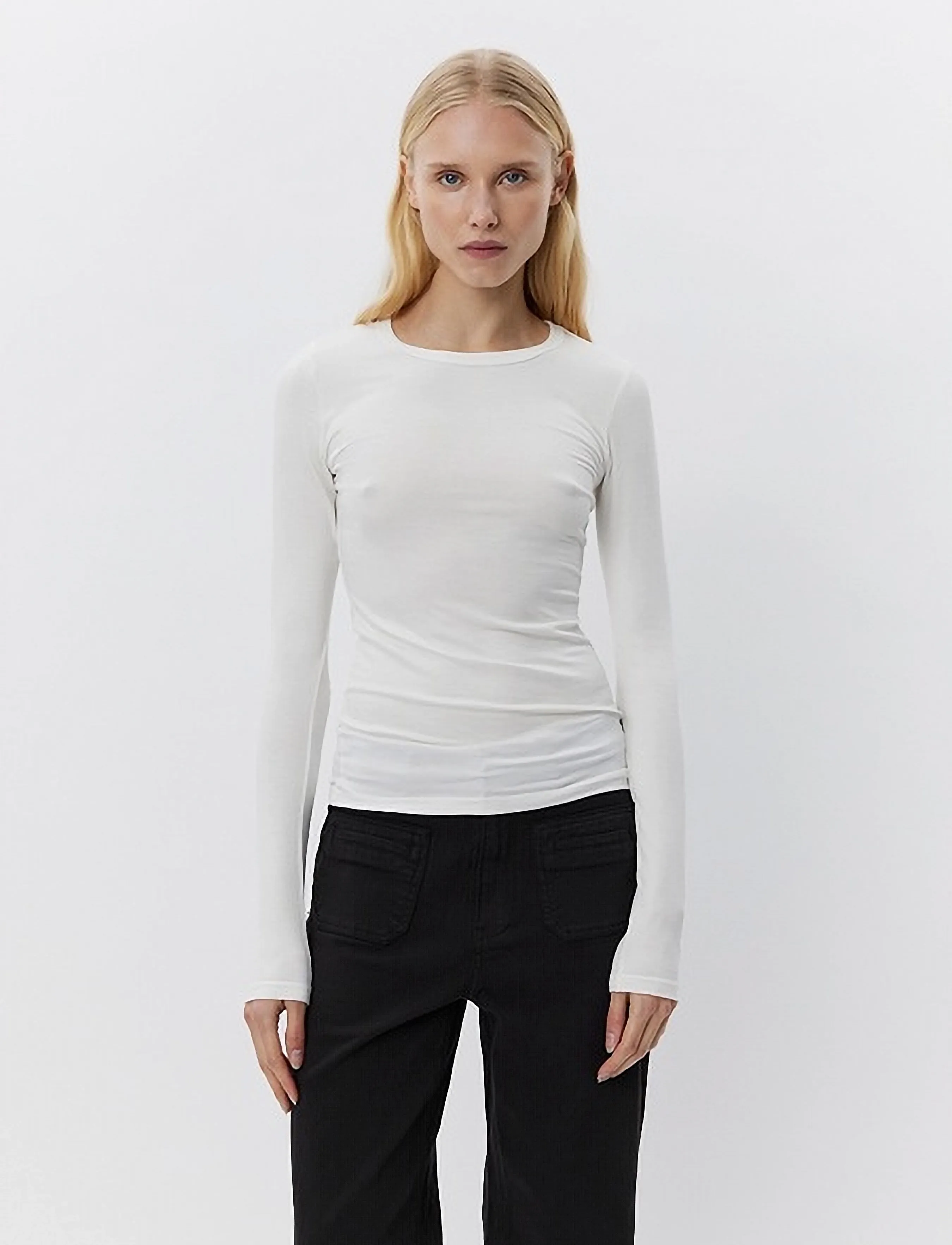 Sofie Schnoor PETRICIASW T-SHIRT LONG SLEEVE - T-paidat & topit - WHITE / white