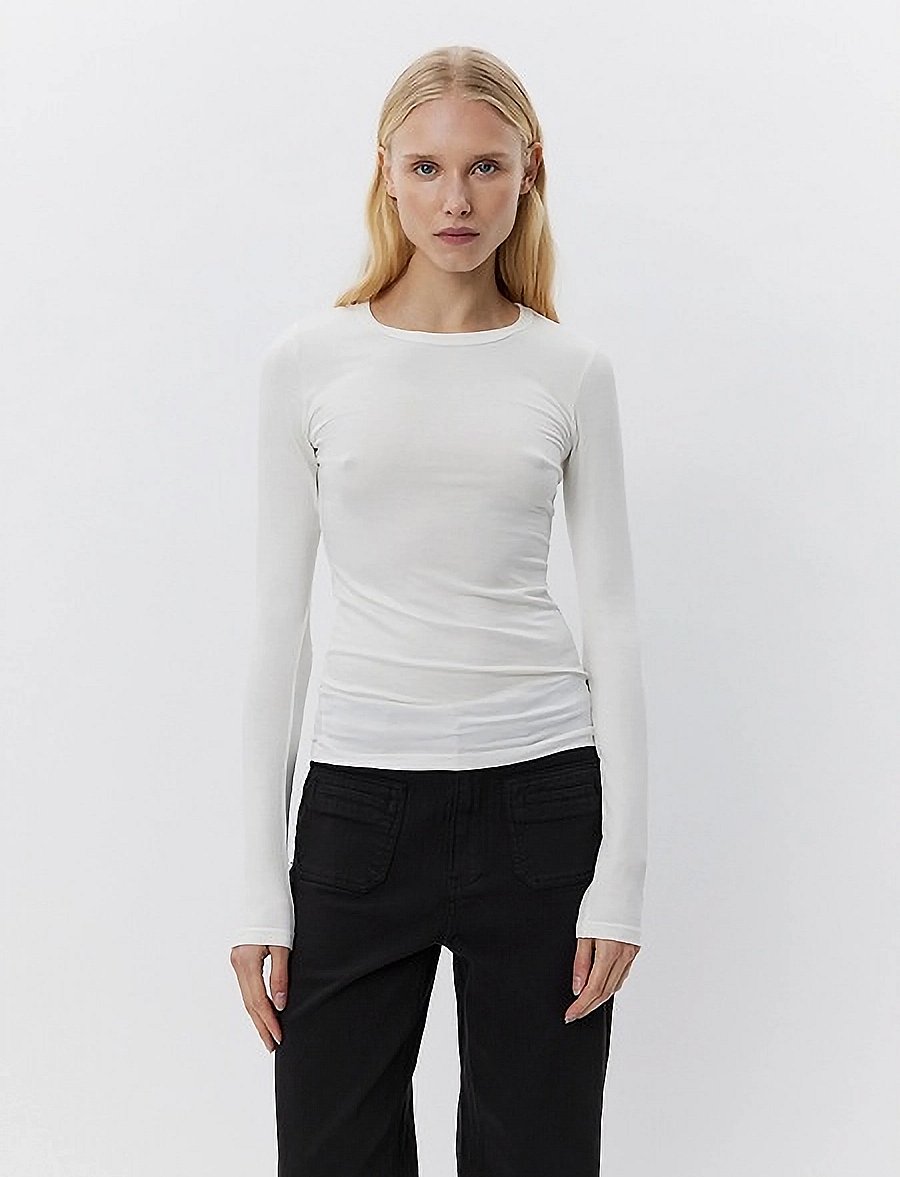 Sofie Schnoor - PETRICIASW T-SHIRT LONG SLEEVE - langärmlige tops - white - 0