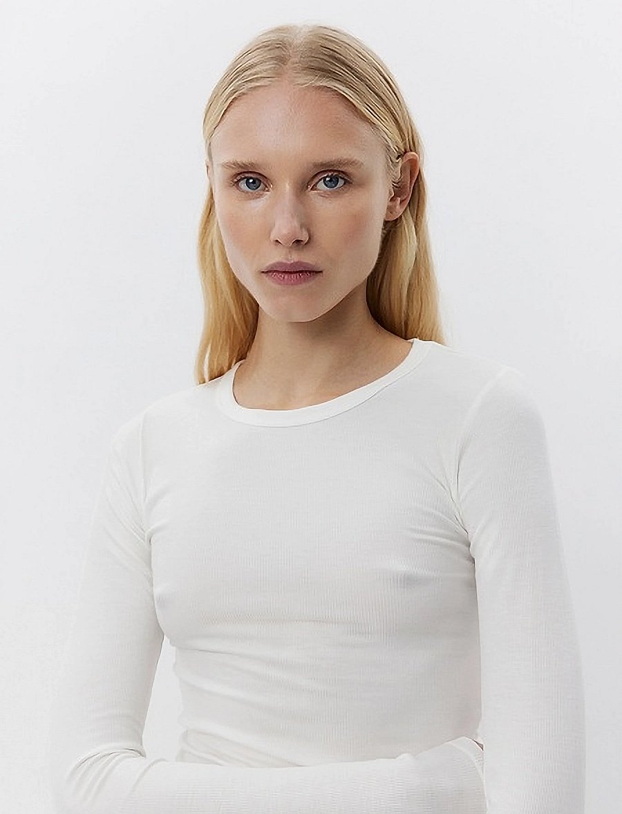 Sofie Schnoor - PETRICIASW T-SHIRT LONG SLEEVE - langärmlige tops - white - 3