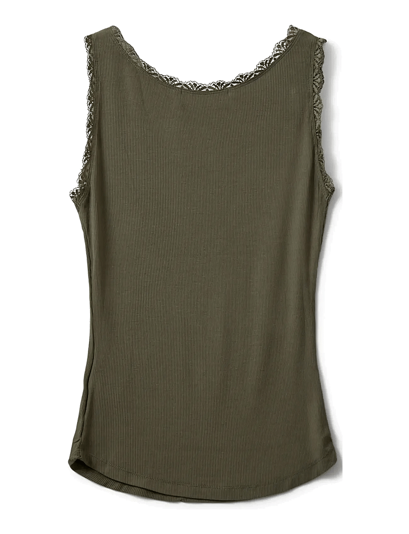 Sofie Schnoor - ULRIKKESW TOP - hihattomat paidat - army green - 2