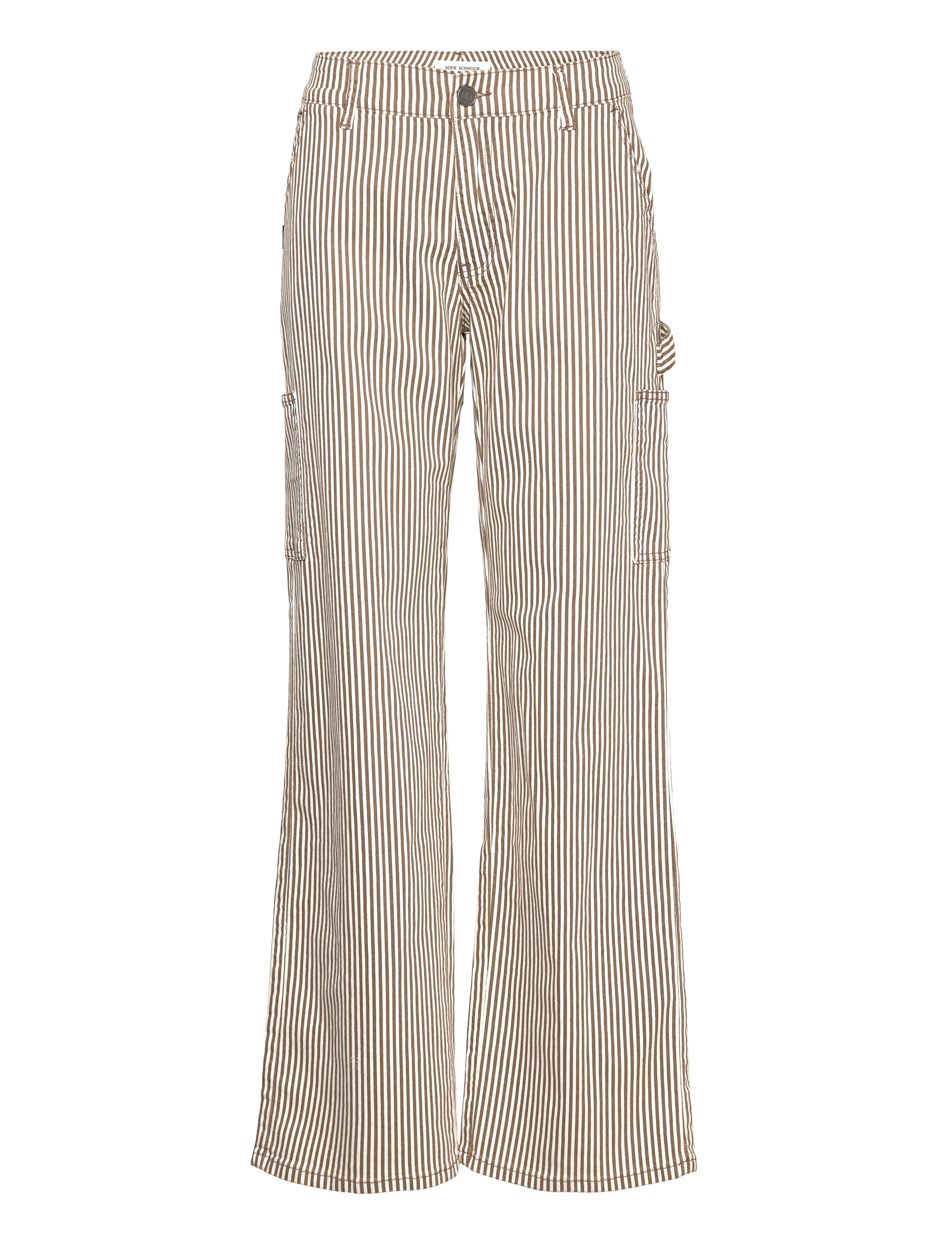 Sofie Schnoor GITTESW TROUSERS - Sofie Schnoor - BROWN STRIPED / beige