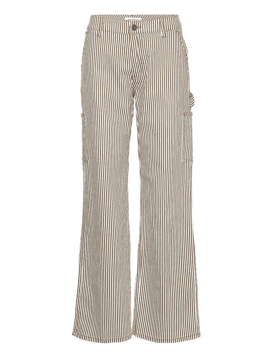 Sofie Schnoor - Trousers - cargobukser - brown striped - 0
